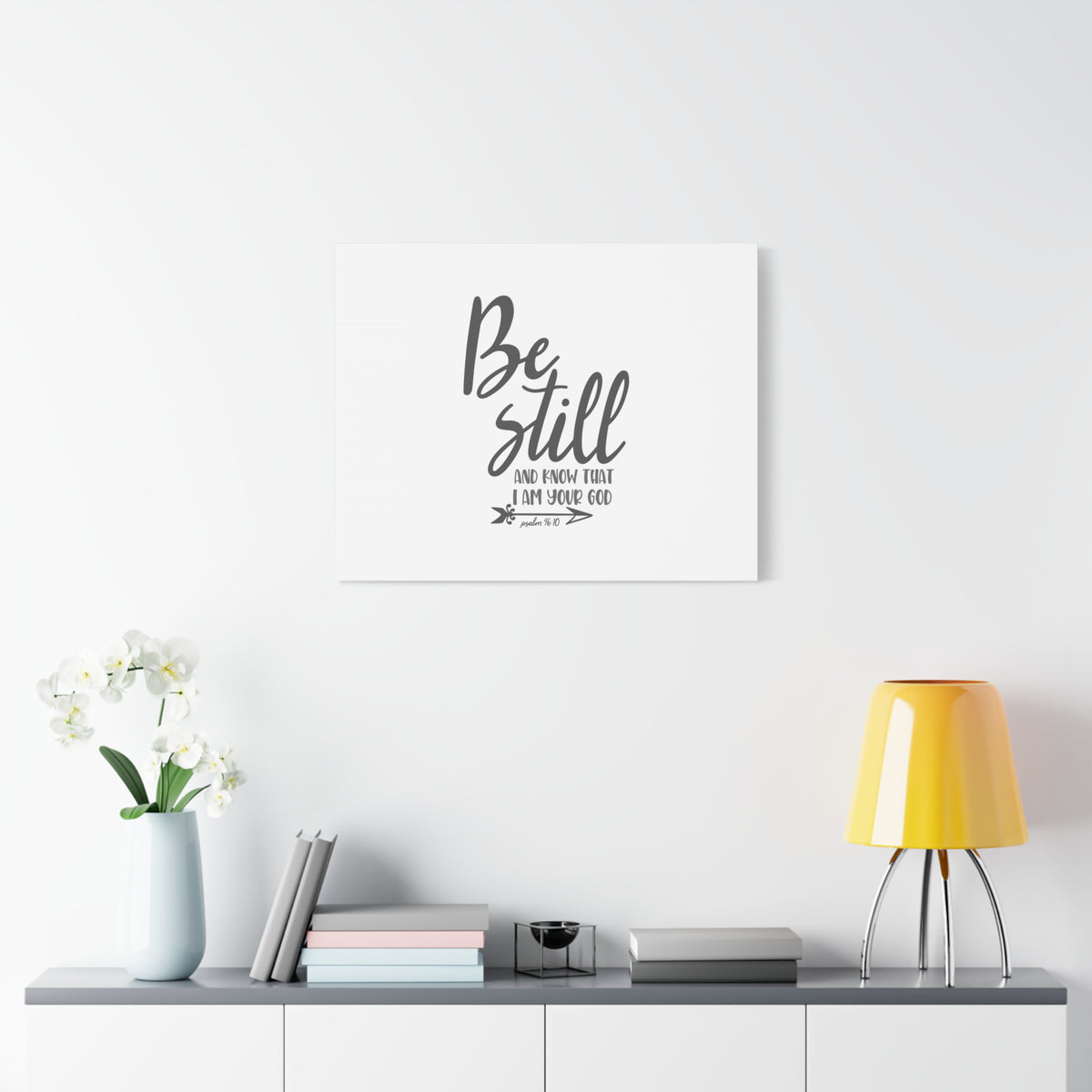 Scripture Canvas Know That I Am Your God Psalm 46:10 Christian Wall Art Bible Verse Print Ready to Hang-Express Your Love Gifts