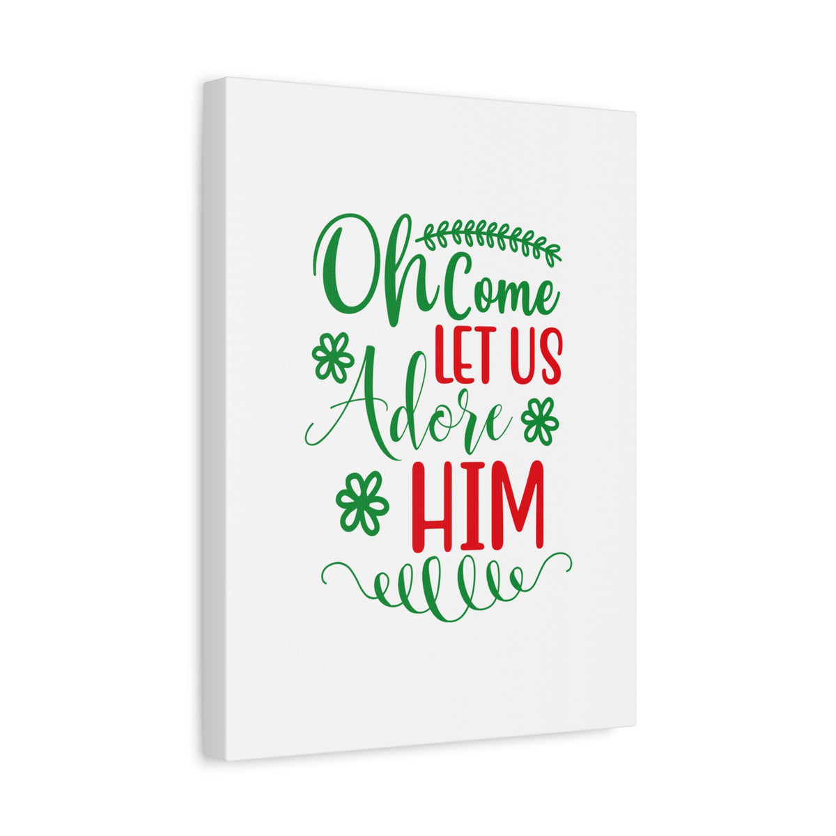 Scripture Canvas Let Us Adore Psalm 95:6 Christian Wall Art Print Ready to Hang-Express Your Love Gifts