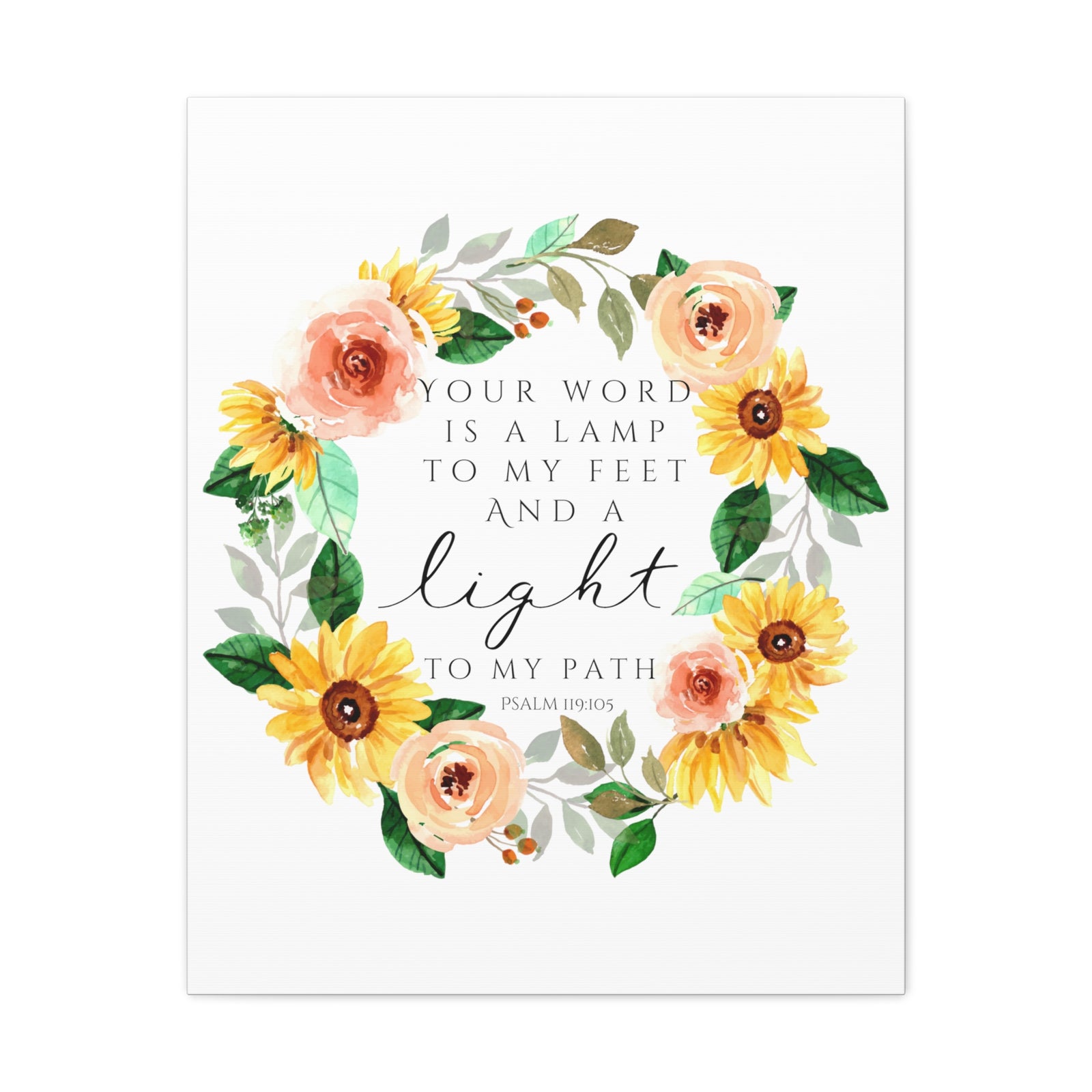 Scripture Walls Psalm 119:105 To My Path Bible Verse Canvas Christian Wall Art Ready to Hang Unframed-Express Your Love Gifts