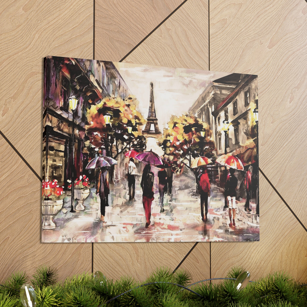 Paris Urban People Walking France Canvas Artwork High-Quality Breathtaking French City for Home Decor Ready to Hang-Express Your Love Gifts