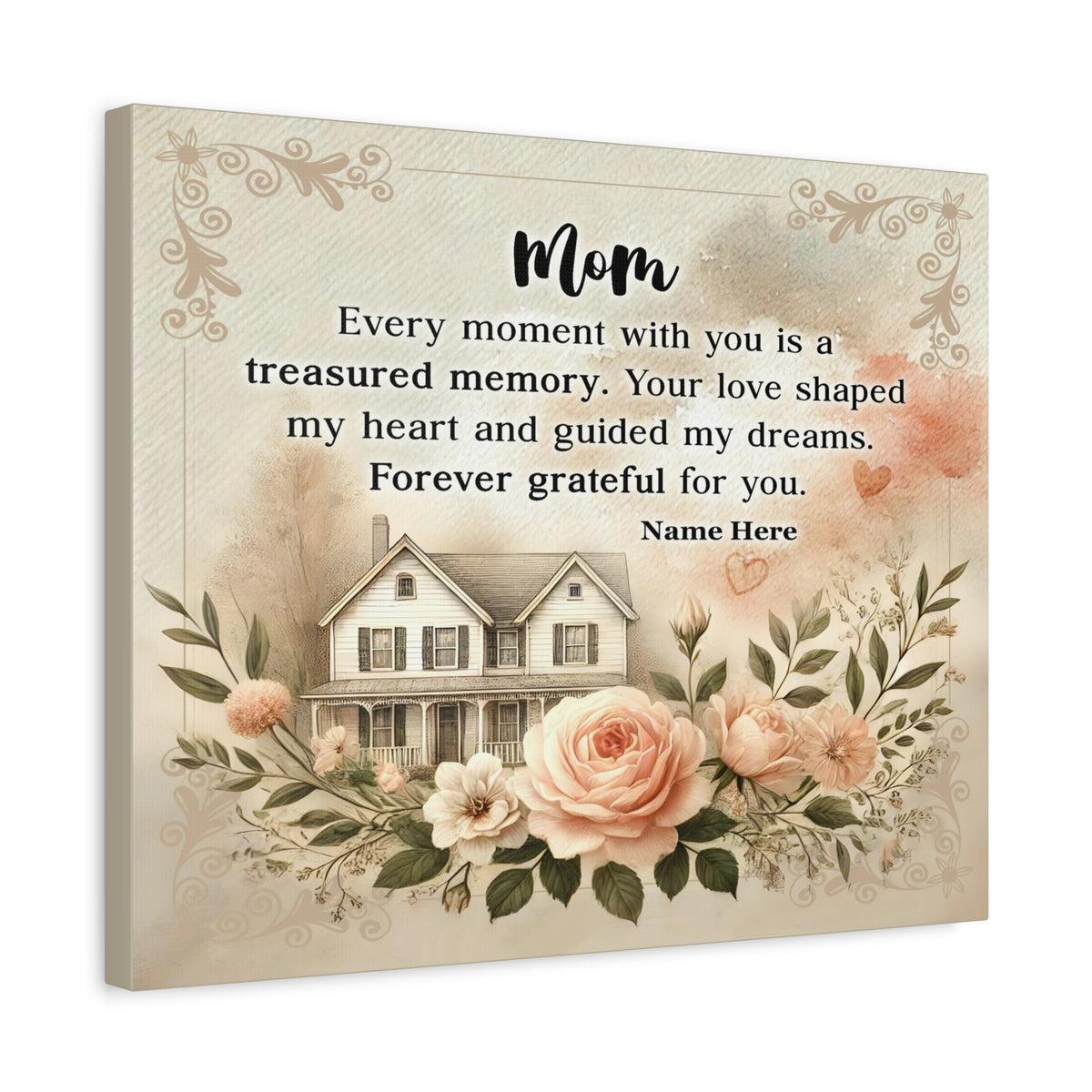Personalized To Mom Treasured Memory Elegant Home Décor-Express Your Love Gifts