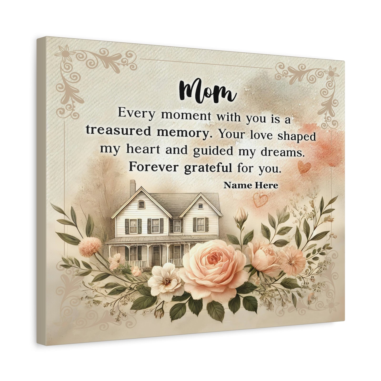 Personalized To Mom Treasured Memory Elegant Home Décor-Express Your Love Gifts