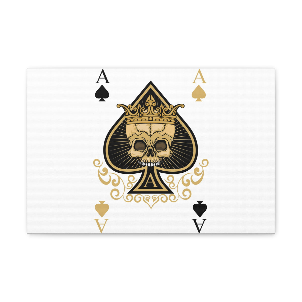 Gothic Ace Of Spades Playing Card Canvas Wall Art for Home Decor Ready-to-Hang-Express Your Love Gifts