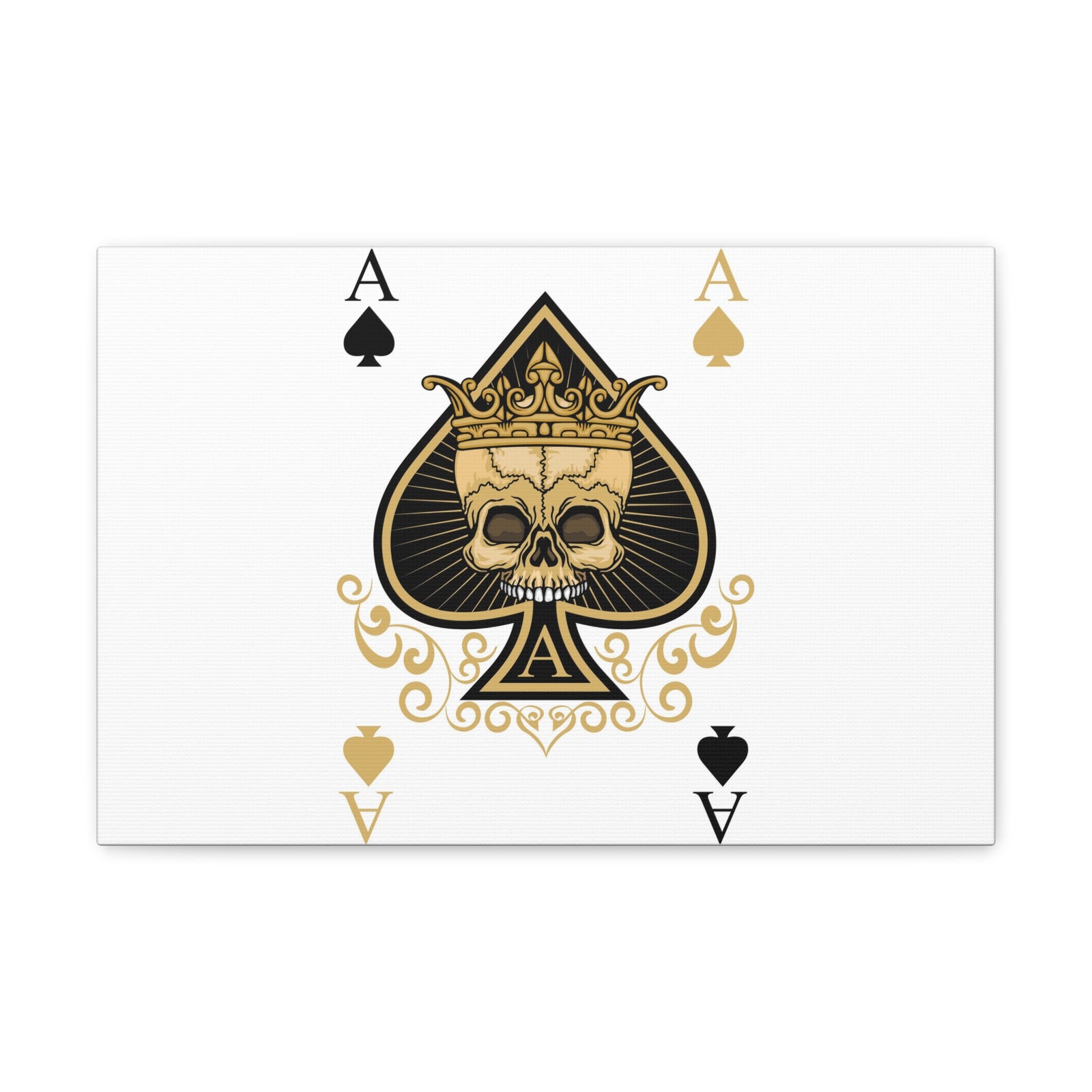 Gothic Ace Of Spades Playing Card Canvas Wall Art for Home Decor Ready-to-Hang-Express Your Love Gifts
