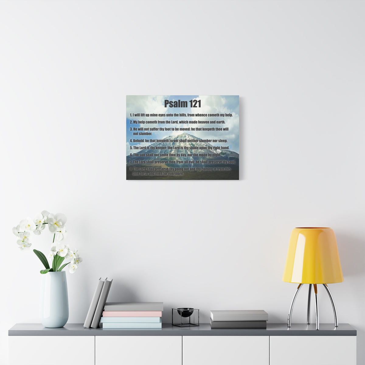 Scripture Walls God Watches Over You Psalm 121:7 Christian Wall Art Print Ready to Hang-Express Your Love Gifts