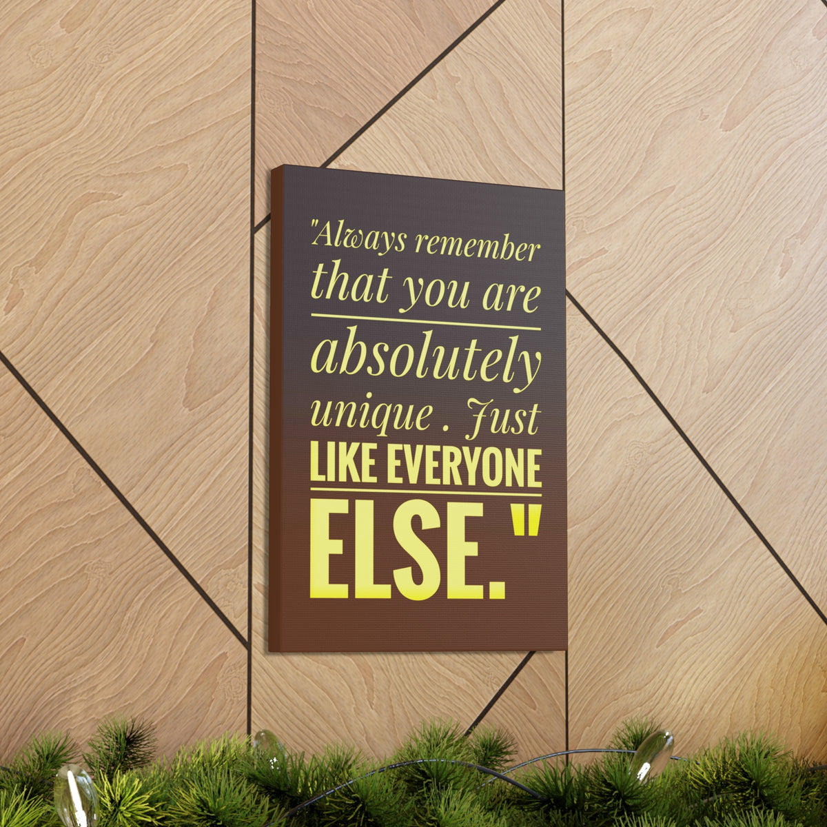 Inspirational Wall Art You Are Absolutely Unique Motivation Wall Decor for Home Office Gym Inspiring Success Quote Print Ready to Hang-Express Your Love Gifts