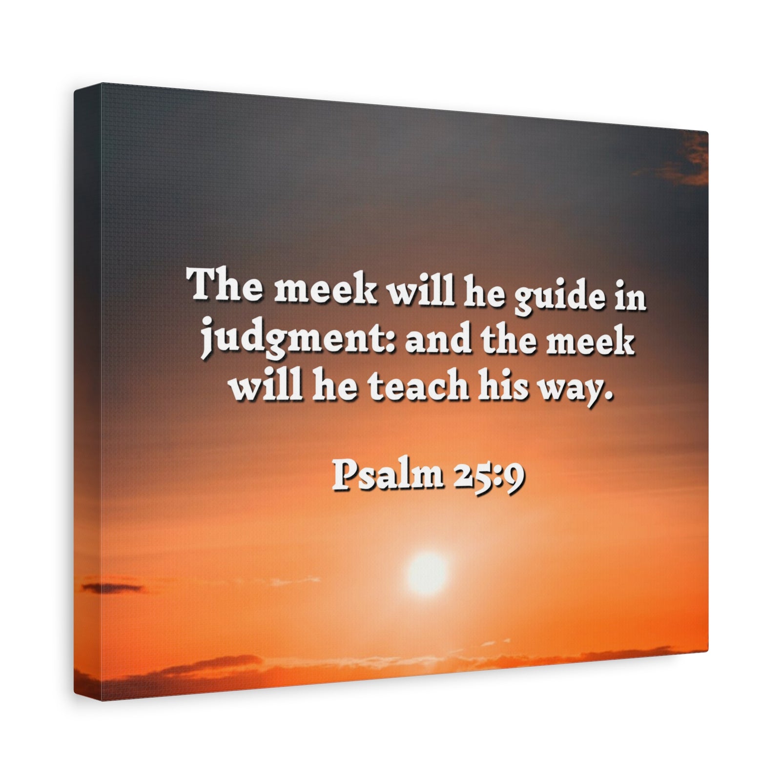 Scripture Walls Guide In Judgement Psalm 25:9 Bible Verse Canvas Christian Wall Art Ready to Hang-Express Your Love Gifts