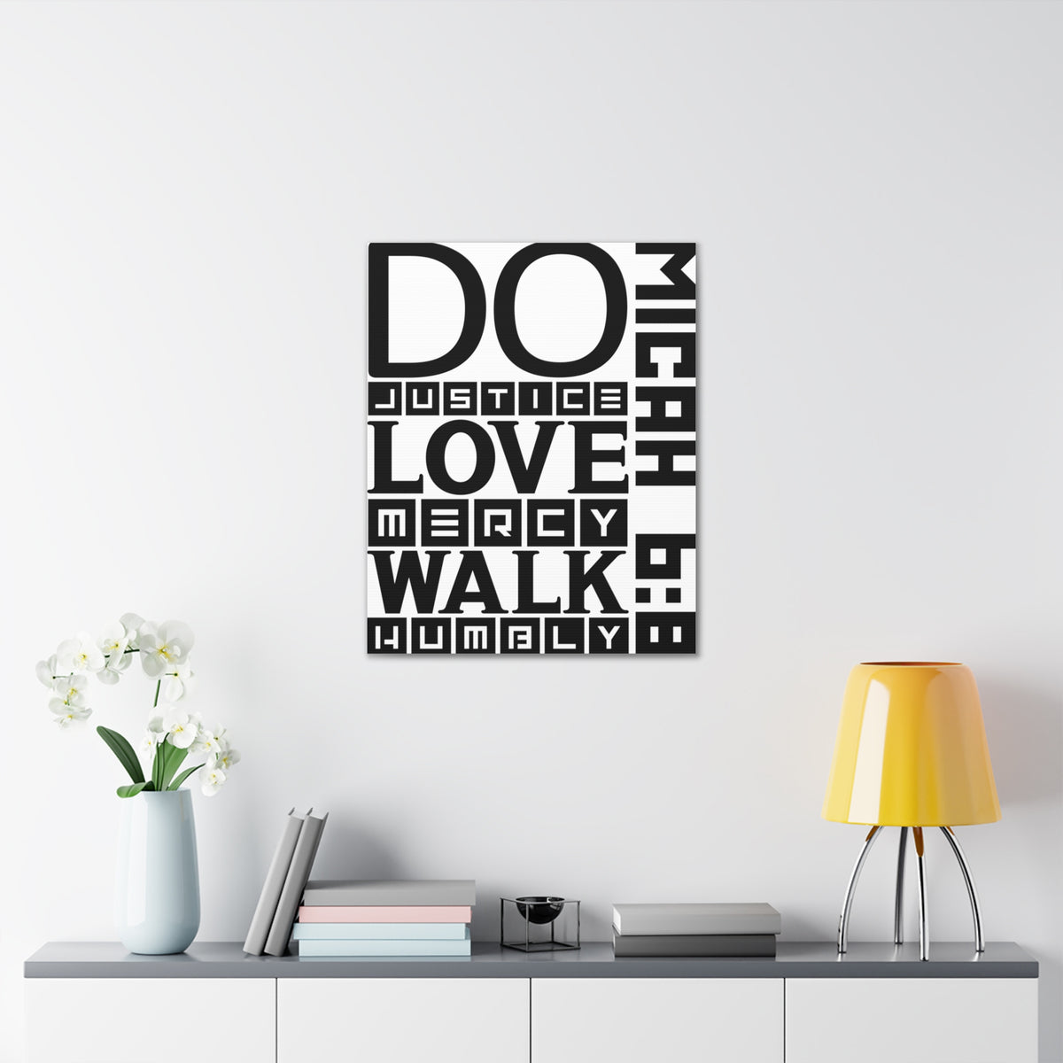 Scripture Walls Micah 6:8 DO Justice Bible Verse Canvas Christian Wall Art Ready to Hang Unframed-Express Your Love Gifts