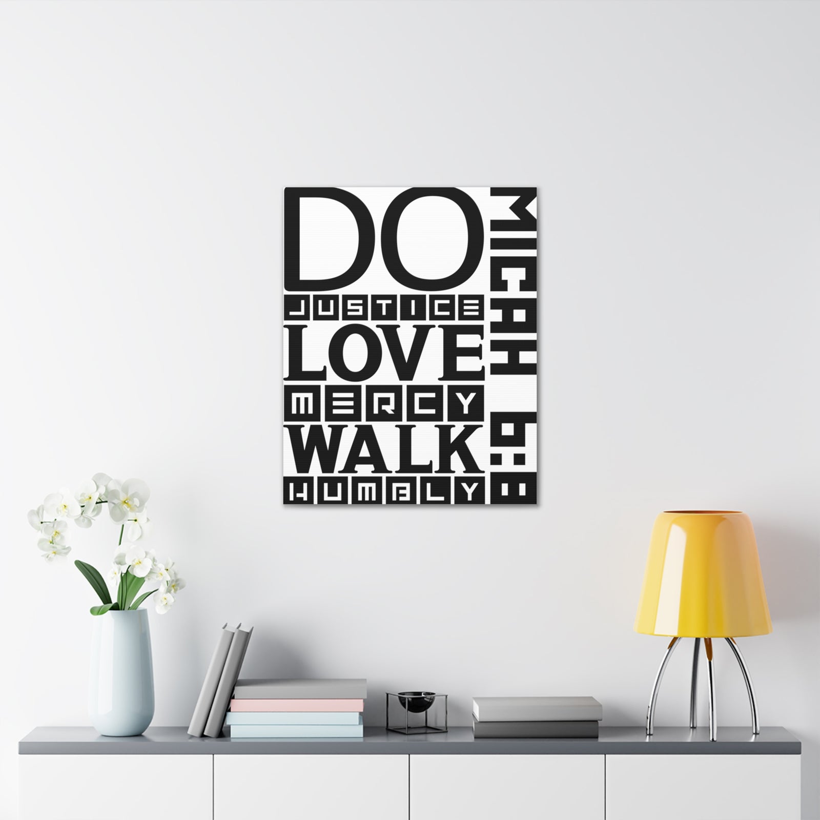 Scripture Walls Micah 6:8 DO Justice Bible Verse Canvas Christian Wall Art Ready to Hang Unframed-Express Your Love Gifts