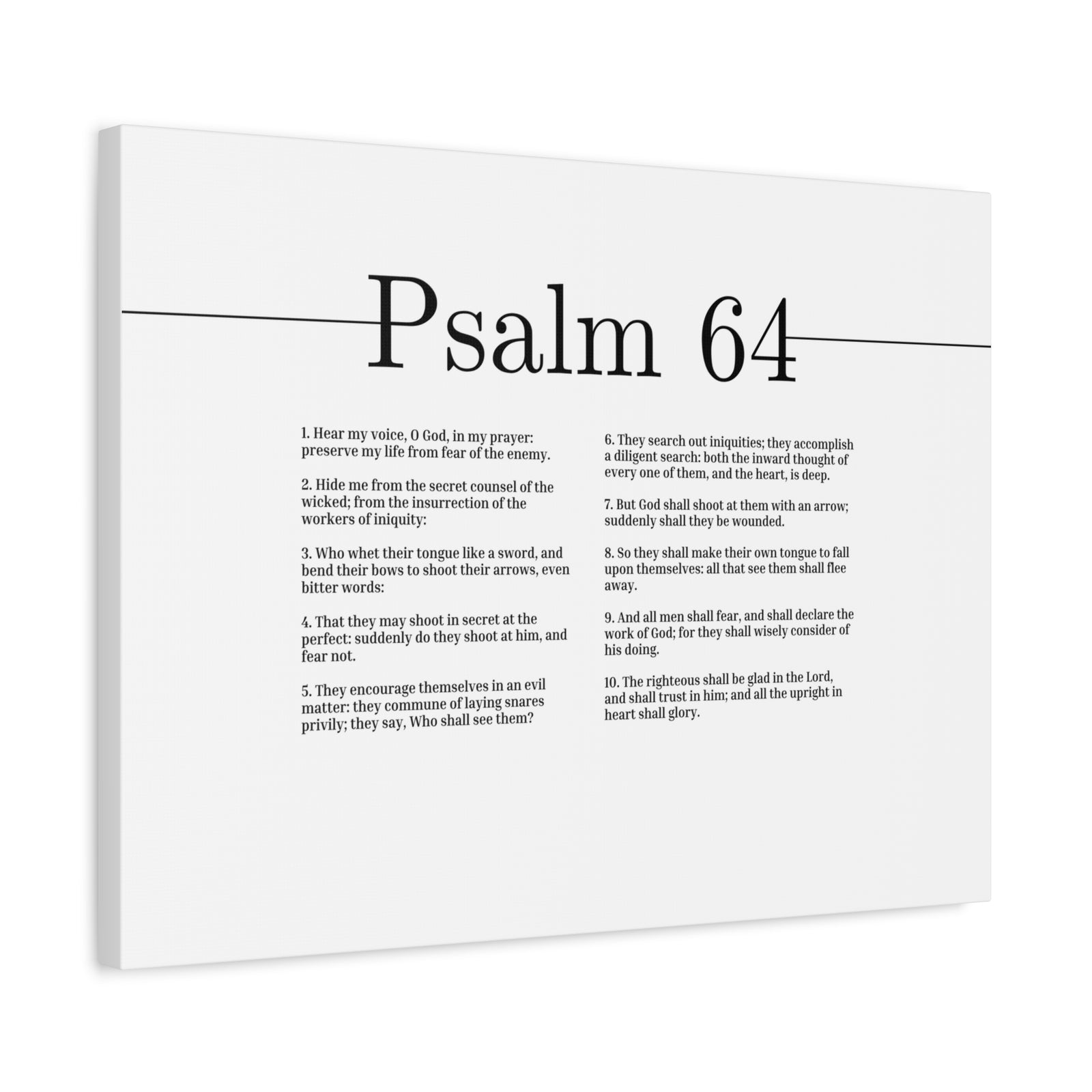 Scripture Canvas Shall Be Glad In The Lord Psalm 64 Christian Wall Art Bible Verse Print Ready to Hang-Express Your Love Gifts