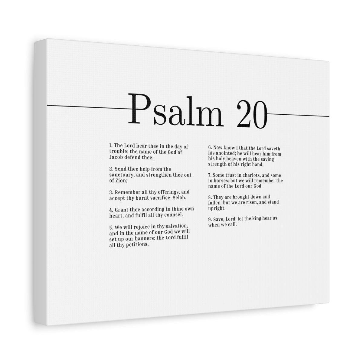 Scripture Canvas We Will Rejoice In Thy Salvation Psalm 20 Christian Wall Art Bible Verse Print Ready to Hang-Express Your Love Gifts