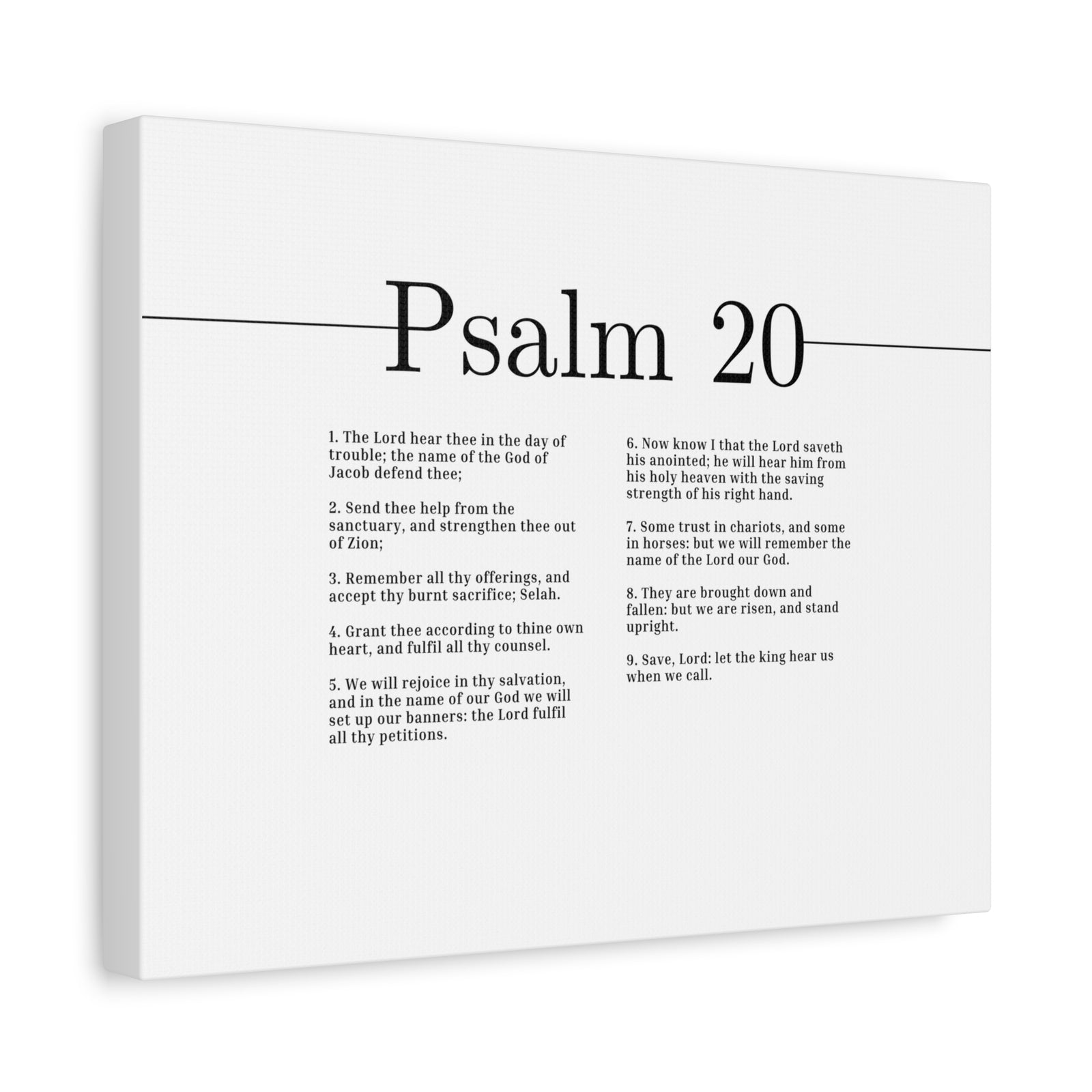 Scripture Canvas We Will Rejoice In Thy Salvation Psalm 20 Christian Wall Art Bible Verse Print Ready to Hang-Express Your Love Gifts