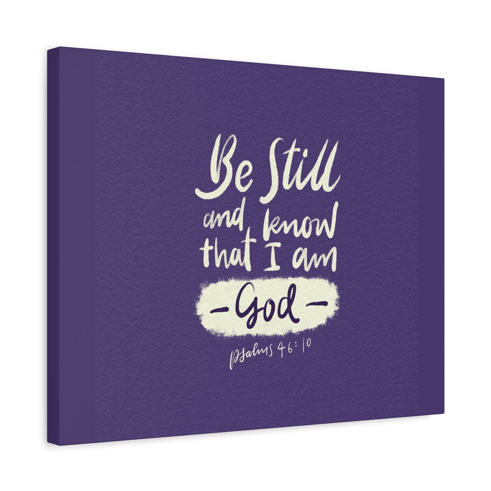 Scripture Walls I Am God Psalm 46:10 Bible Verse Canvas Christian Wall Art Ready to Hang-Express Your Love Gifts