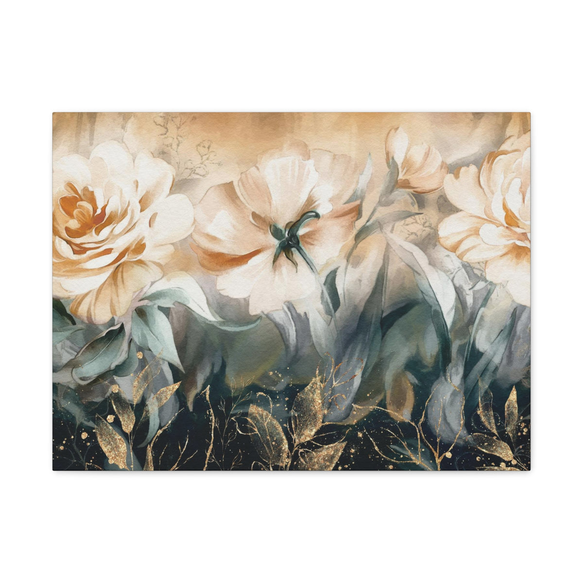 Oil Painting With Flower Rose Peonies Flower Canvas Wall Art for Home Decor Ready-to-Hang-Express Your Love Gifts