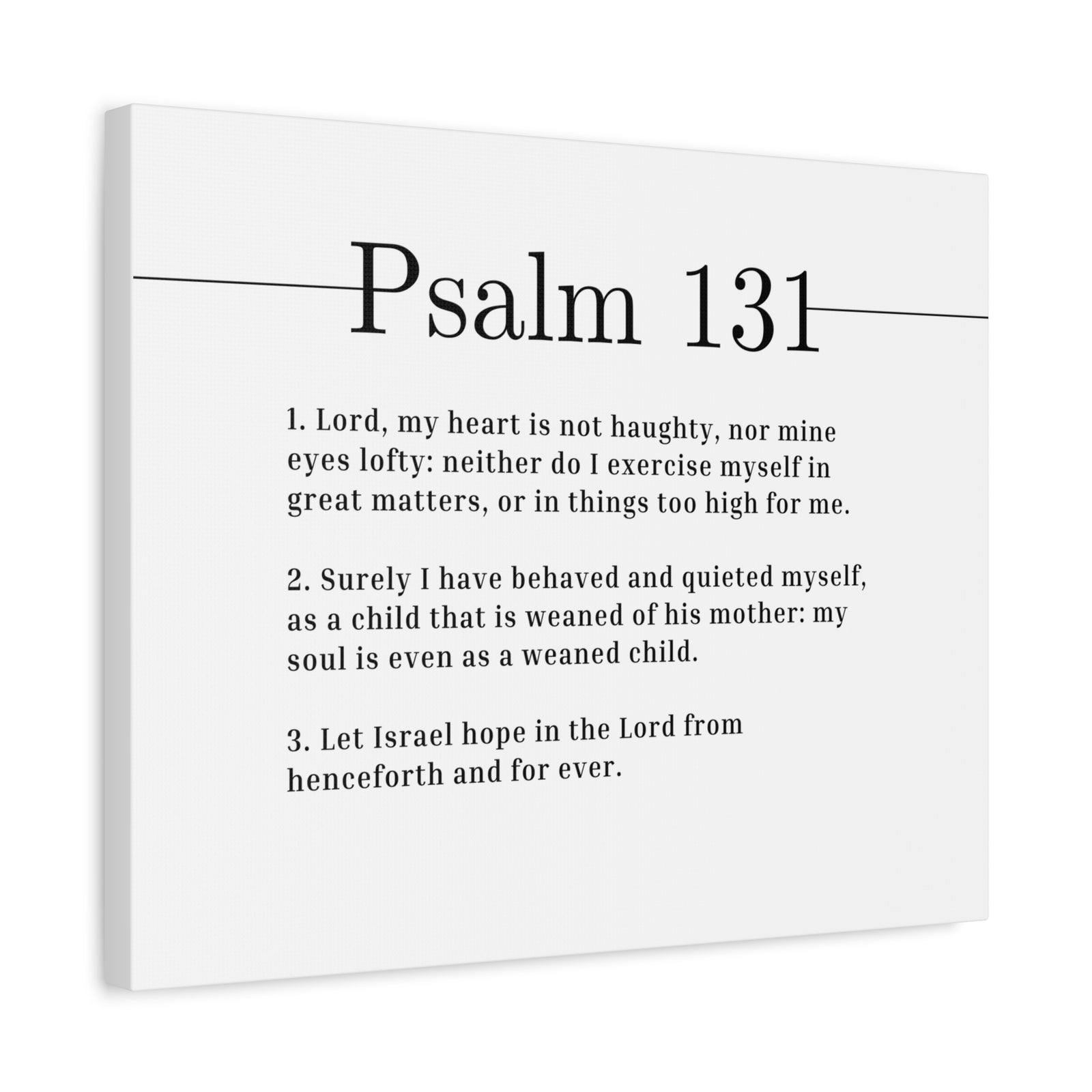 Scripture Canvas Hope In The Lord Psalm 131 Christian Wall Art Bible Verse Print Ready to Hang-Express Your Love Gifts