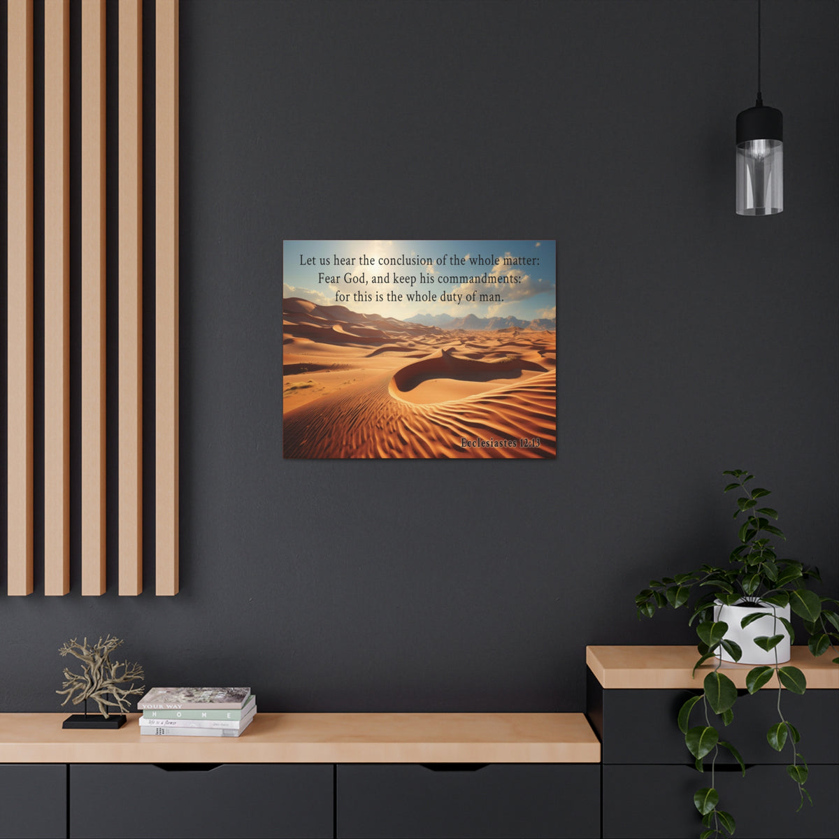 Scripture Walls Ecclesiastes 12:13 Desert Bible Verse Canvas Christian Wall Art Ready to Hang Unframed-Express Your Love Gifts