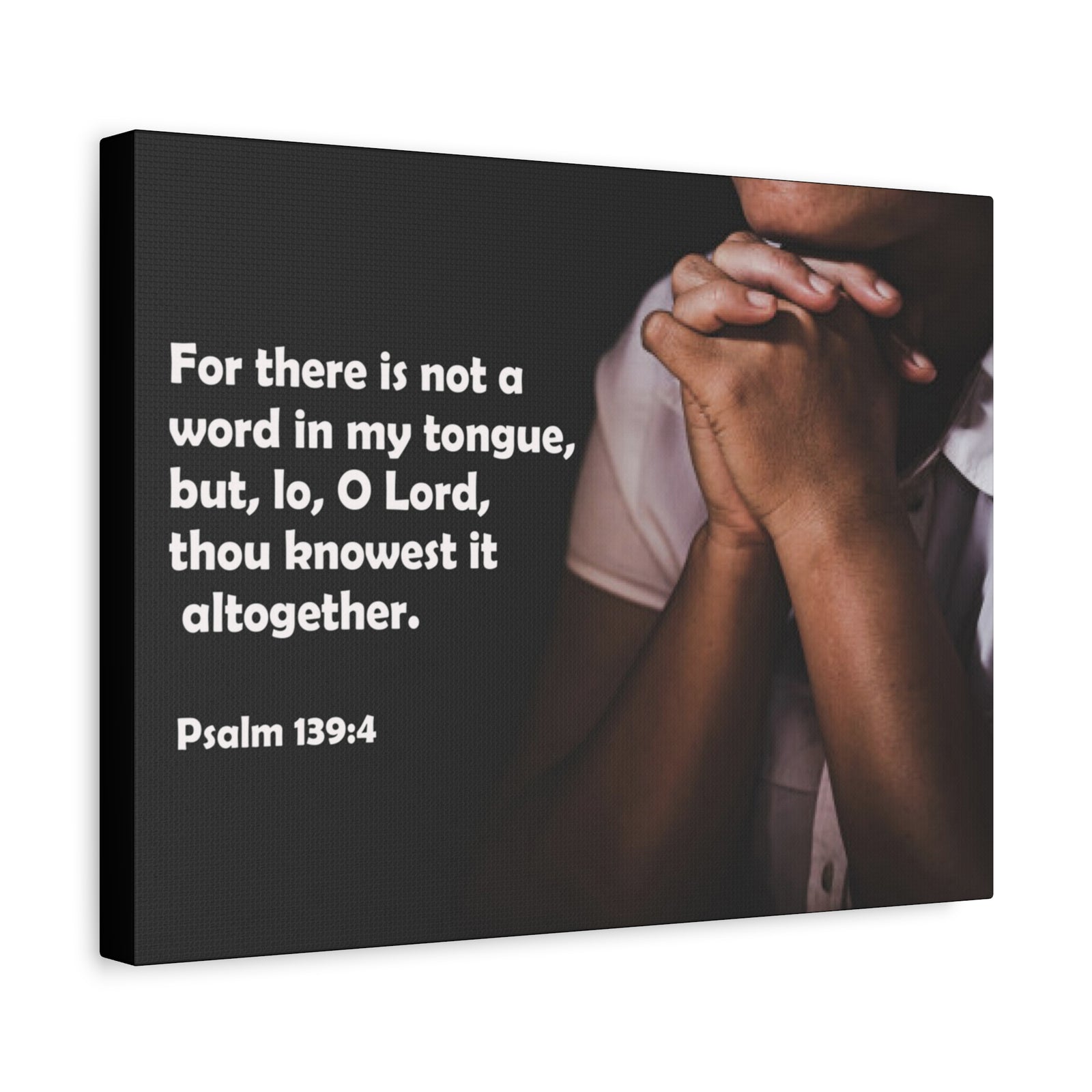Bible Verse Canvas For There is Not a Word Psalm 139:4 Christian Home Décor Wall Art Scripture Ready to Hang Faith Print-Express Your Love Gifts