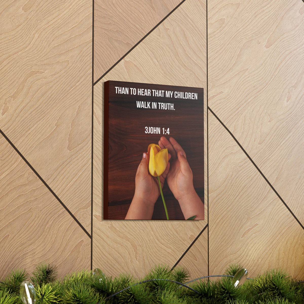 Scripture Canvas Walk In Truth 3 John 1:4 Christian Wall Art Bible Verse Print Ready to Hang-Express Your Love Gifts