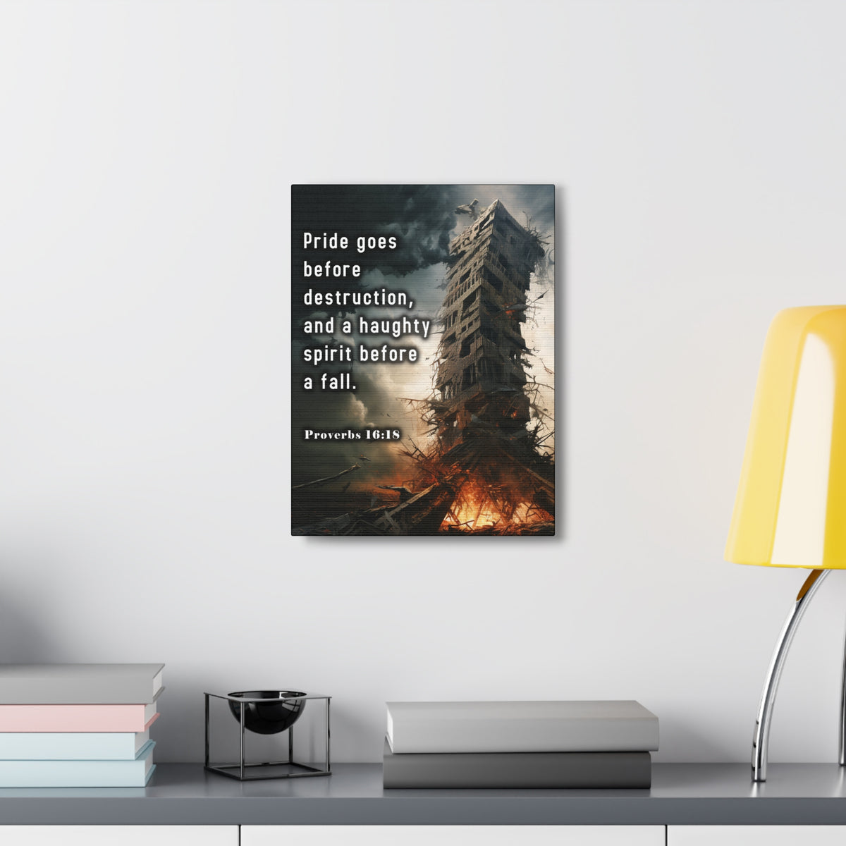 Scripture Walls Pride Before Fall Proverbs 16:18 Christian Wall Art Print Ready to Hang Unframed-Express Your Love Gifts
