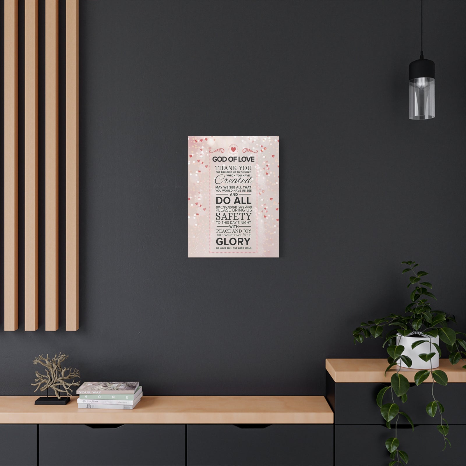Scripture Walls God of Love Psalm 100:4 Prayer Wall Decor Bible Print Ready to Hang Wall Art-Express Your Love Gifts