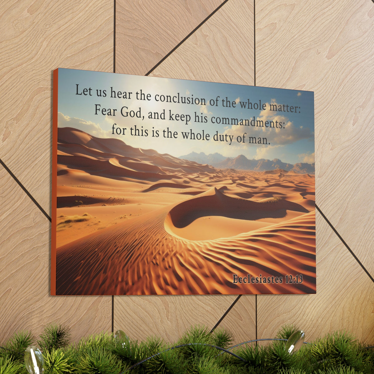 Scripture Walls Ecclesiastes 12:13 Desert Bible Verse Canvas Christian Wall Art Ready to Hang Unframed-Express Your Love Gifts