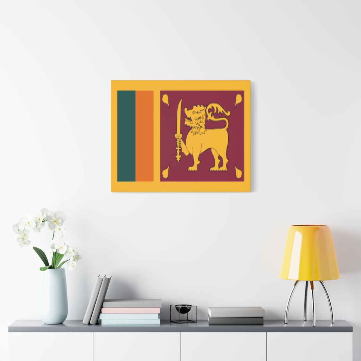 Sri Lanka Country Flag Canvas Vibrant Wall Art Unframed Home Decor-Express Your Love Gifts