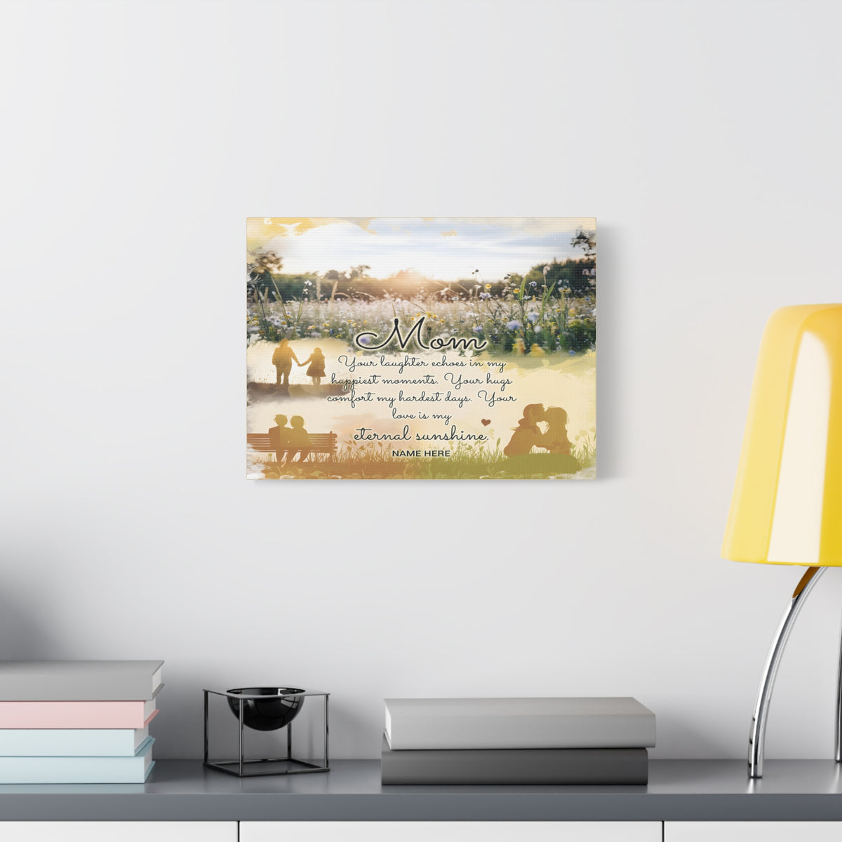 Personalized To Mom Eternal Sunshine Inspirational Quote – Elegant Home Décor-Express Your Love Gifts