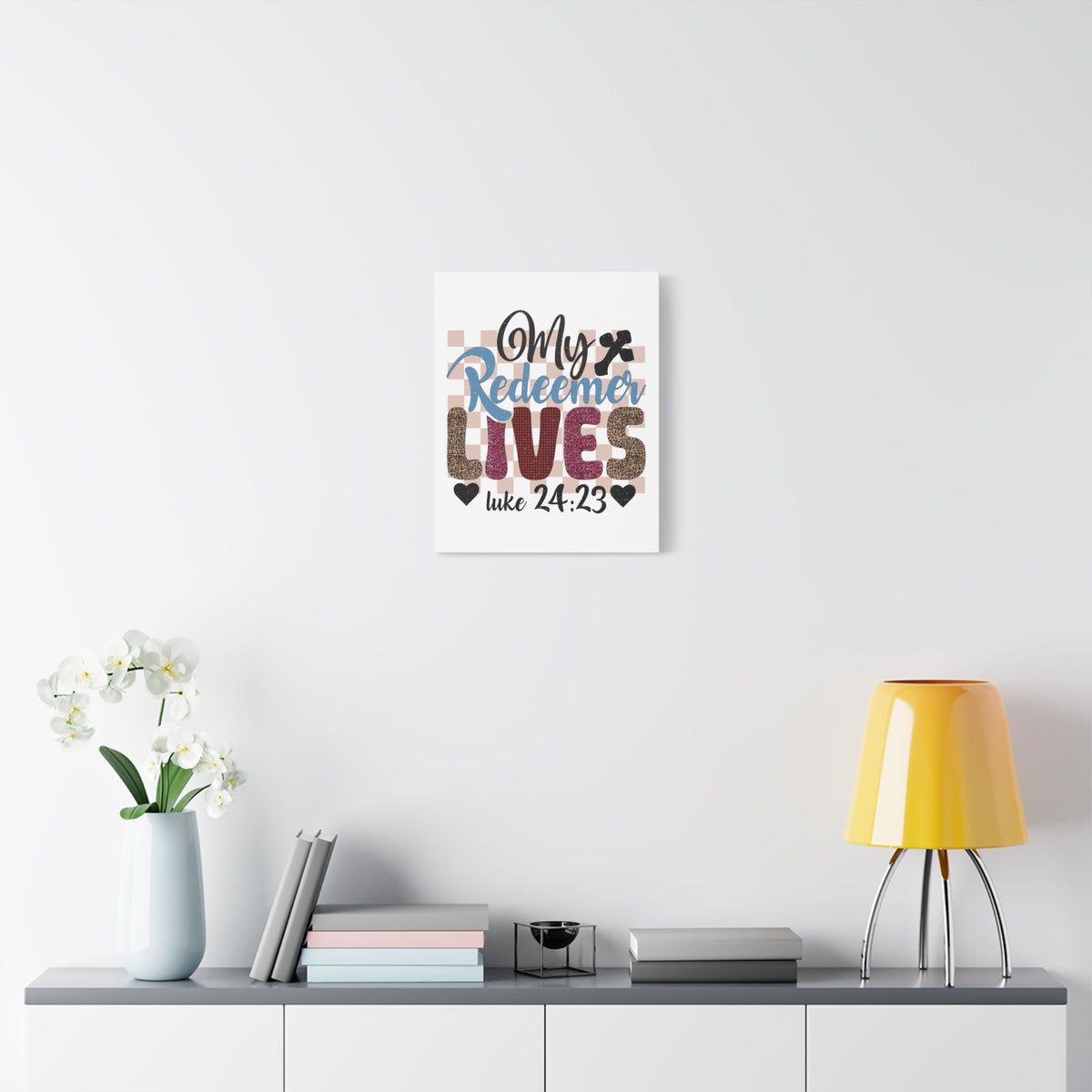 Scripture Walls Luke 24:23 My Redeemer Lives Bible Verse Canvas Christian Wall Art Ready to Hang Unframed-Express Your Love Gifts