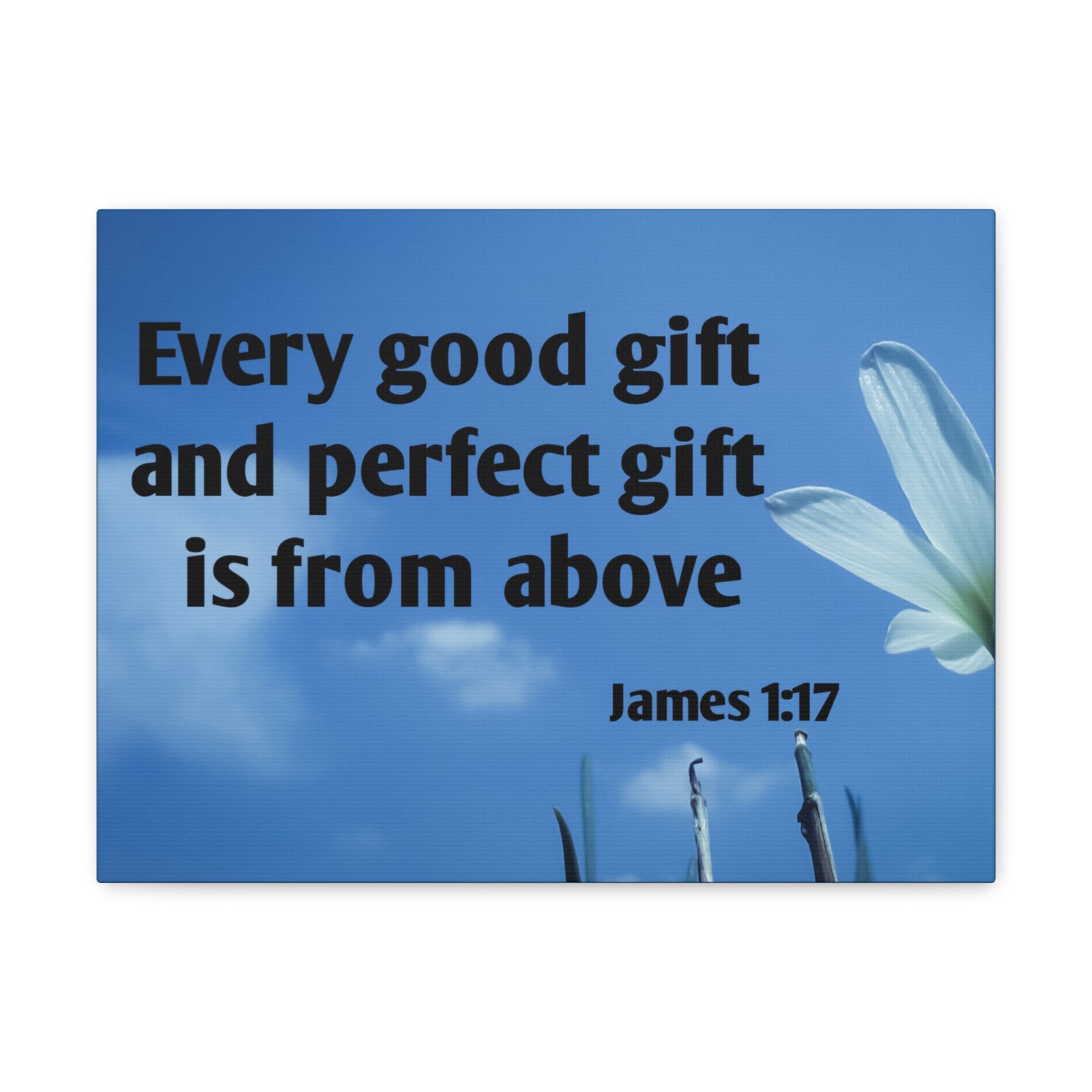 Scripture Canvas Perfect Gift James 1:17 Christian Wall Art Bible Verse Print Ready to Hang-Express Your Love Gifts