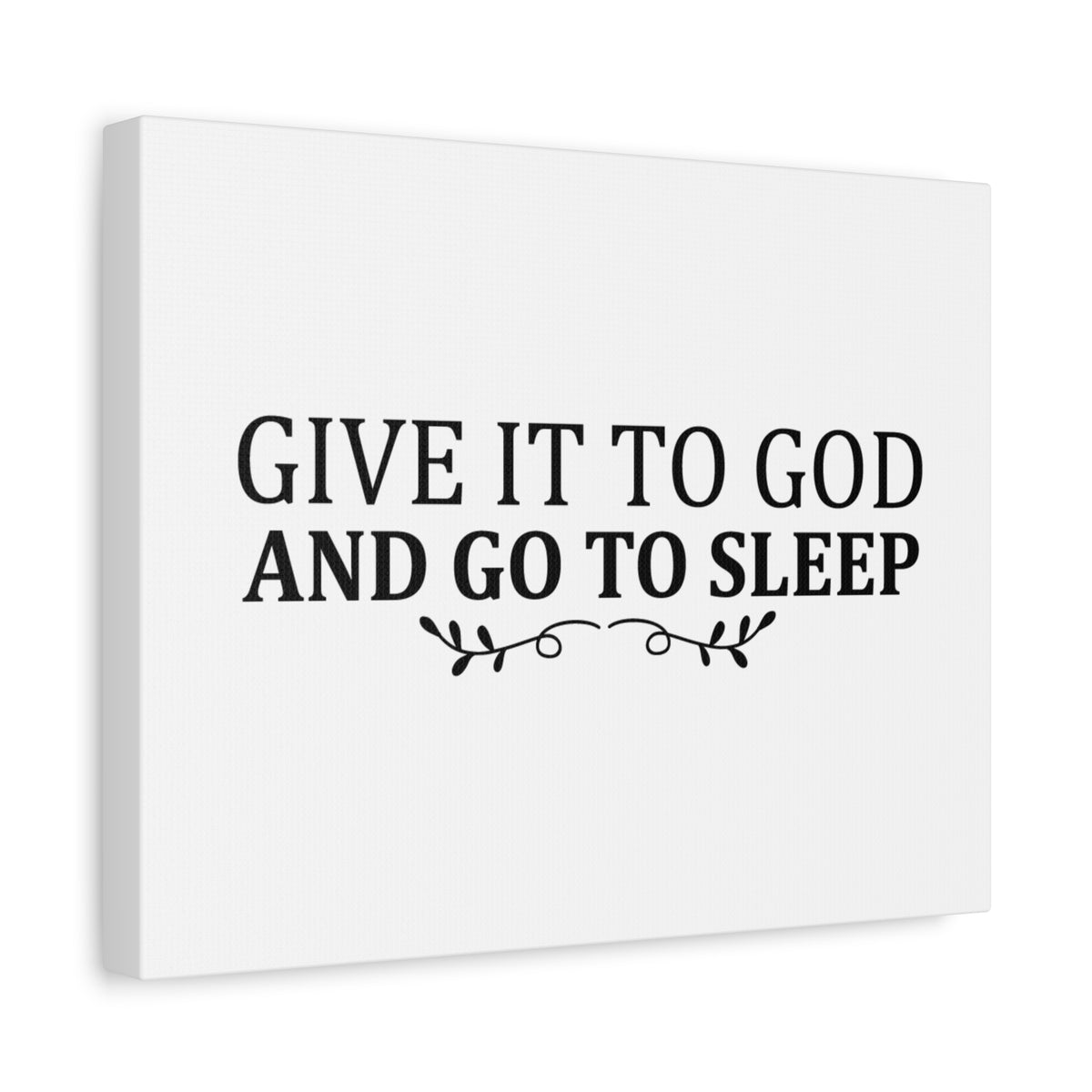 Scripture Canvas Give It To God And Sleep Psalm 55:22 Christian Wall Art Bible Verse Print Ready to Hang-Express Your Love Gifts