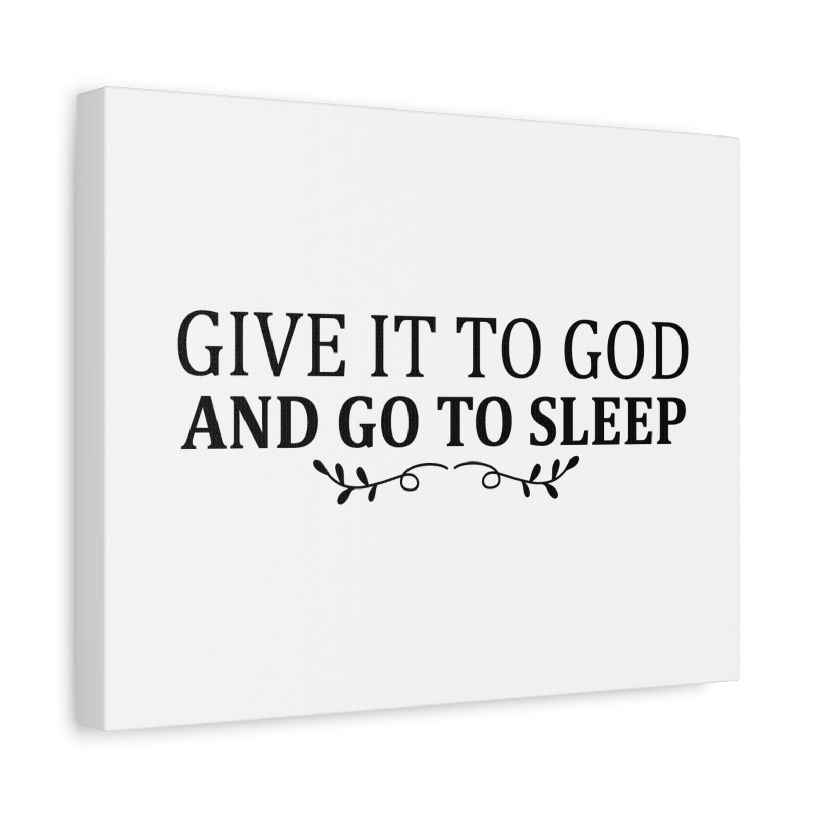 Scripture Canvas Give It To God And Sleep Psalm 55:22 Christian Wall Art Bible Verse Print Ready to Hang-Express Your Love Gifts