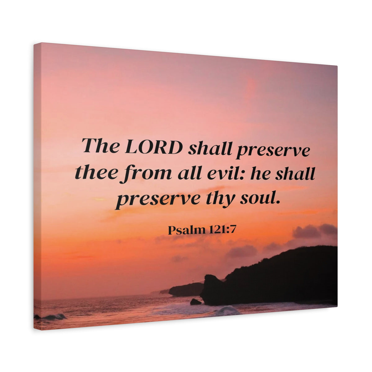 Scripture Walls Preserve Thy Soul Psalm 121:7 Bible Verse Canvas Christian Wall Art Ready to Hang-Express Your Love Gifts