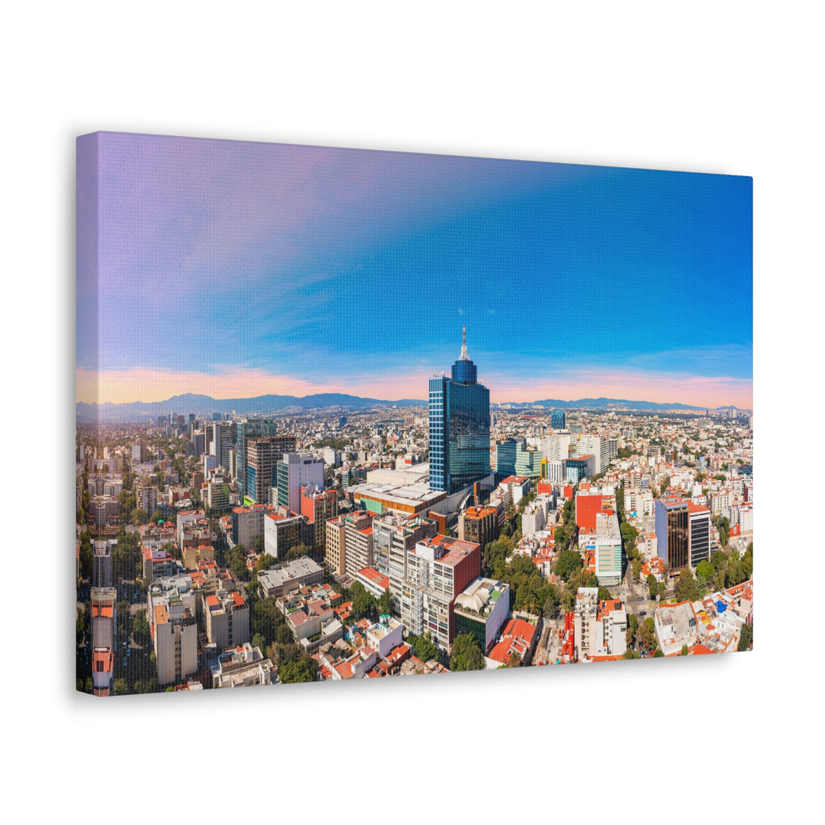 Mexico City Daytime Skyline Canvas Artwork High-Quality Breathtaking Stunning Cityscape for Home Decor Ready to Hang-Express Your Love Gifts