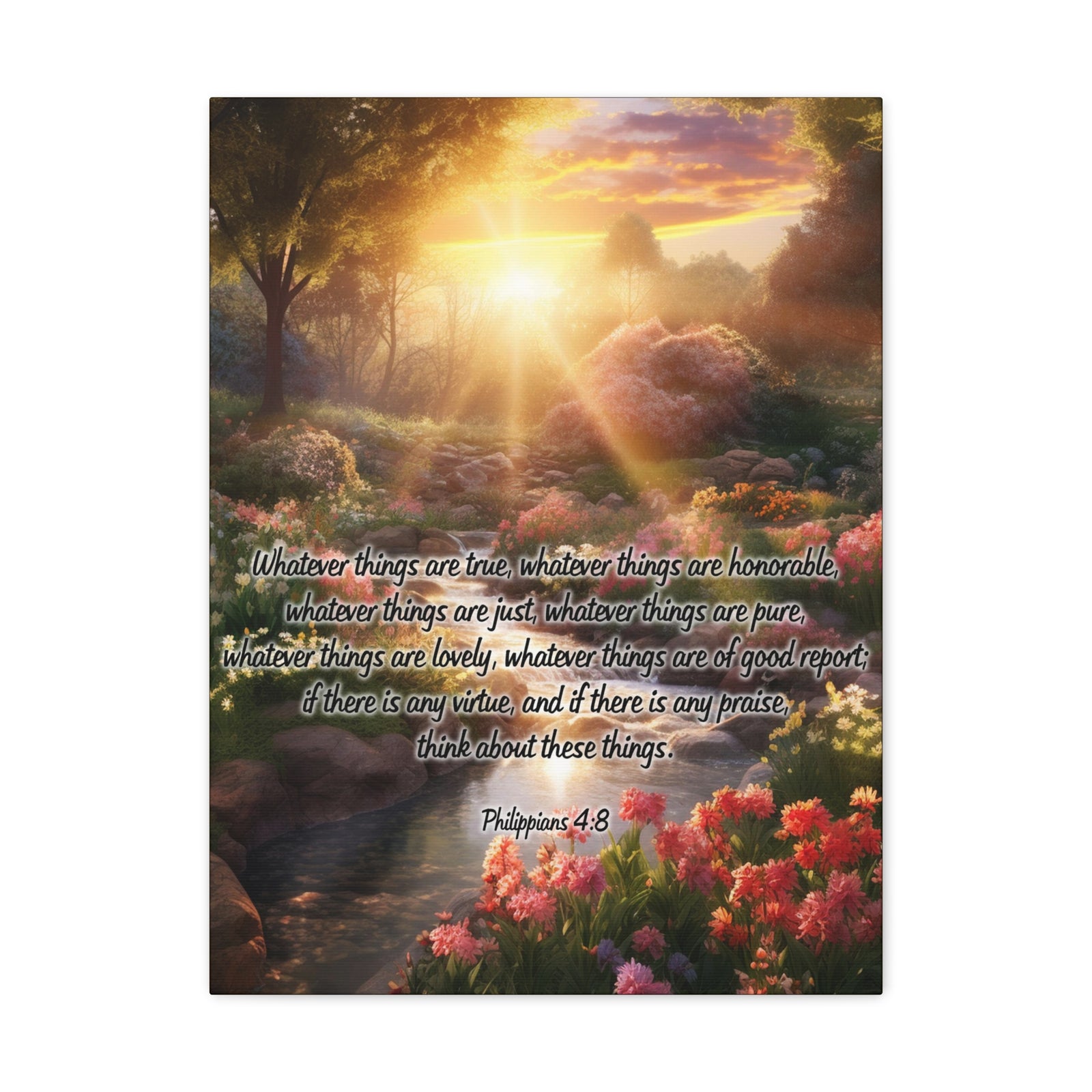 Scripture Walls Whatever Things Philippians 4:8 Christian Wall Art Print Ready to Hang Unframed-Express Your Love Gifts