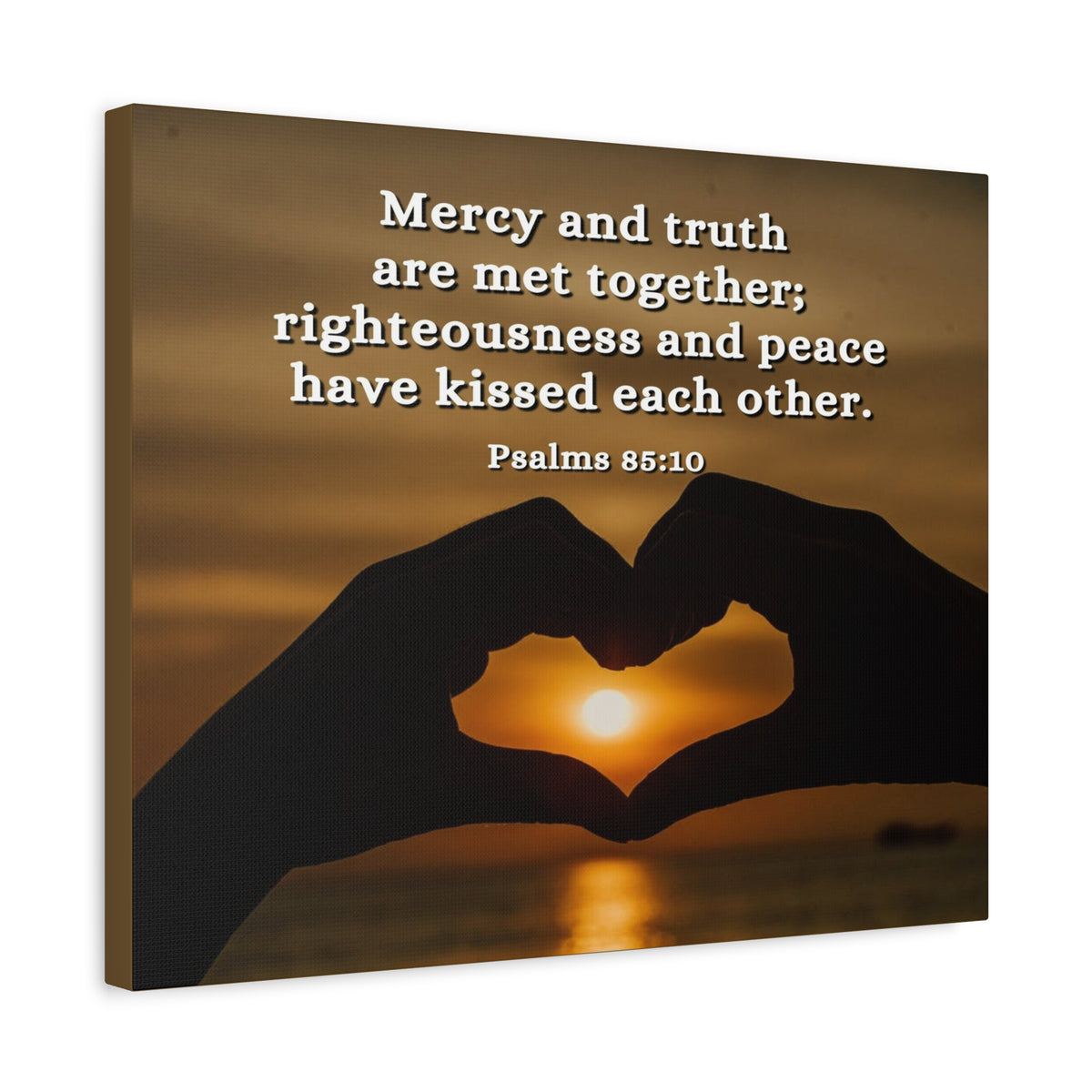 Scripture Walls Mercy And Truth Psalms 85:10 Bible Verse Canvas Christian Wall Art Ready to Hang-Express Your Love Gifts