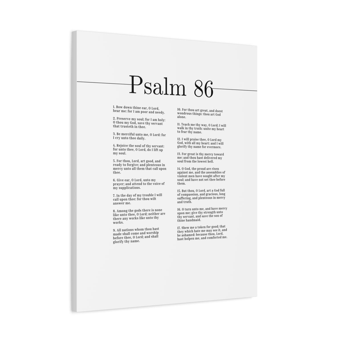 Scripture Canvas I Lift Up My Soul Psalm 86 Christian Wall Art Bible Verse Print Ready to Hang-Express Your Love Gifts
