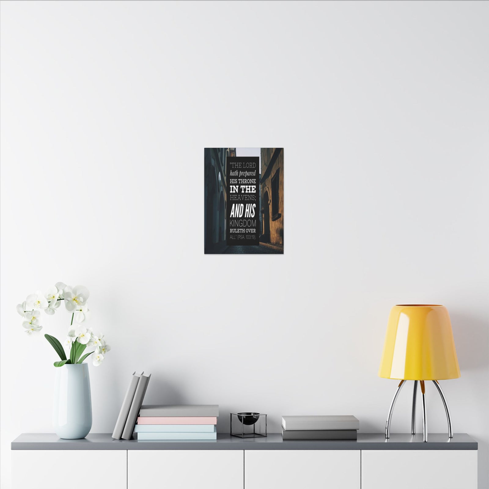 Scripture Walls And His Kingdom Psalm 103:19 Bible Verse Canvas Christian Wall Art Bible Verse Print Ready To Hang-Express Your Love Gifts
