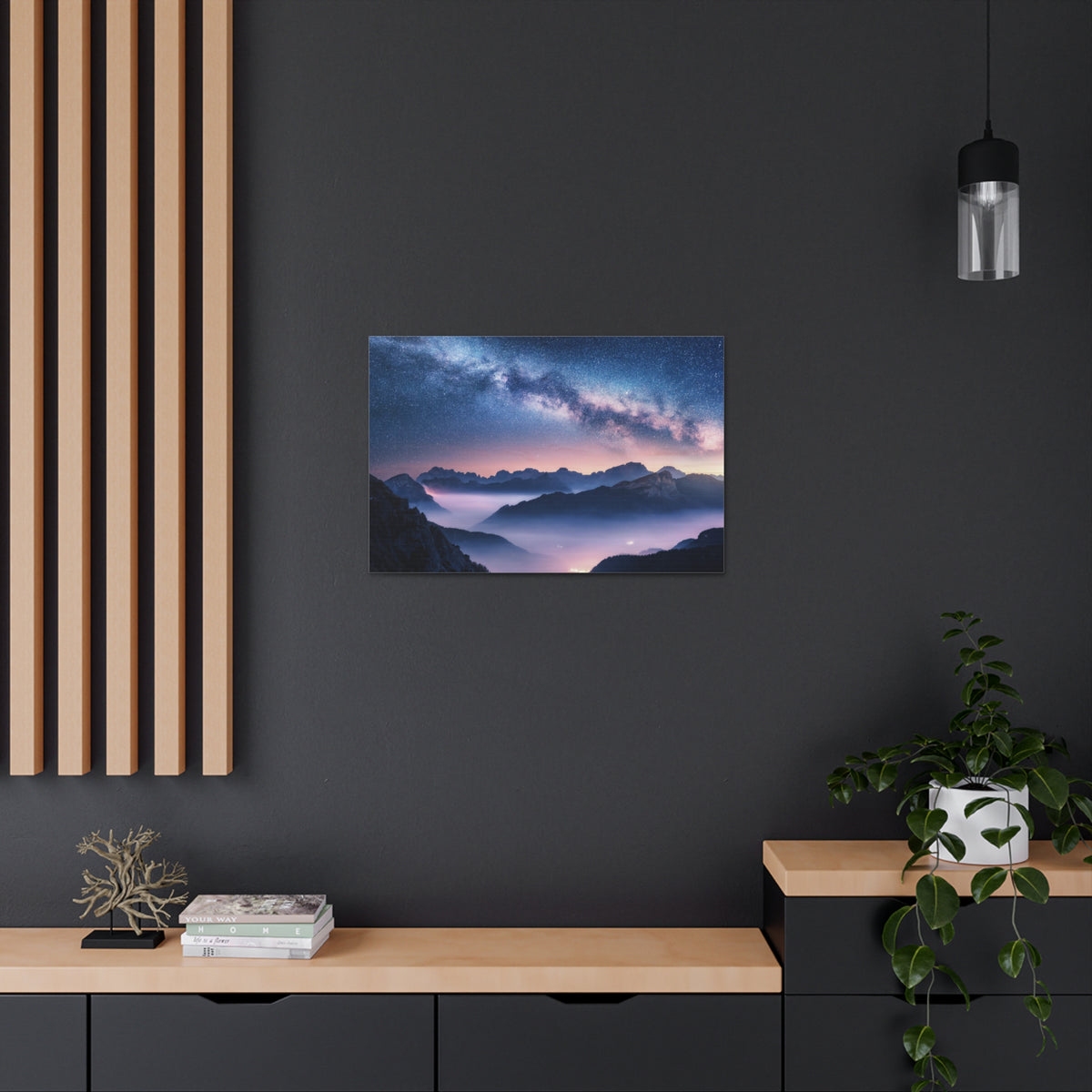 Nature Wilderness Night Sky Photography Canvas Wall Art for Home Decor Ready-to-Hang-Express Your Love Gifts