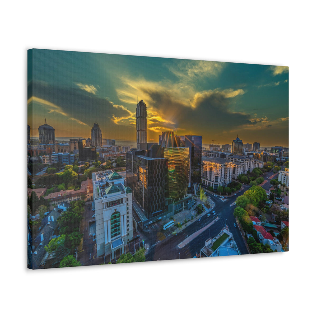 Johannesburg Daytime Skyline Canvas Artwork High-Quality Breathtaking Stunning Cityscape for Home Decor Ready to Hang-Express Your Love Gifts