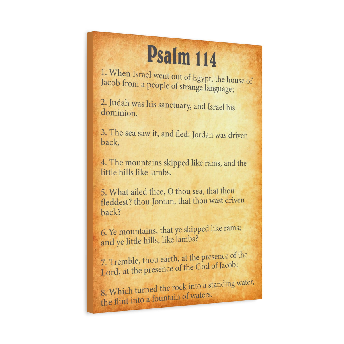 Scripture Walls Psalm 114 Gold Bible Chapter Canvas Christian Wall Art Ready to Hang-Express Your Love Gifts