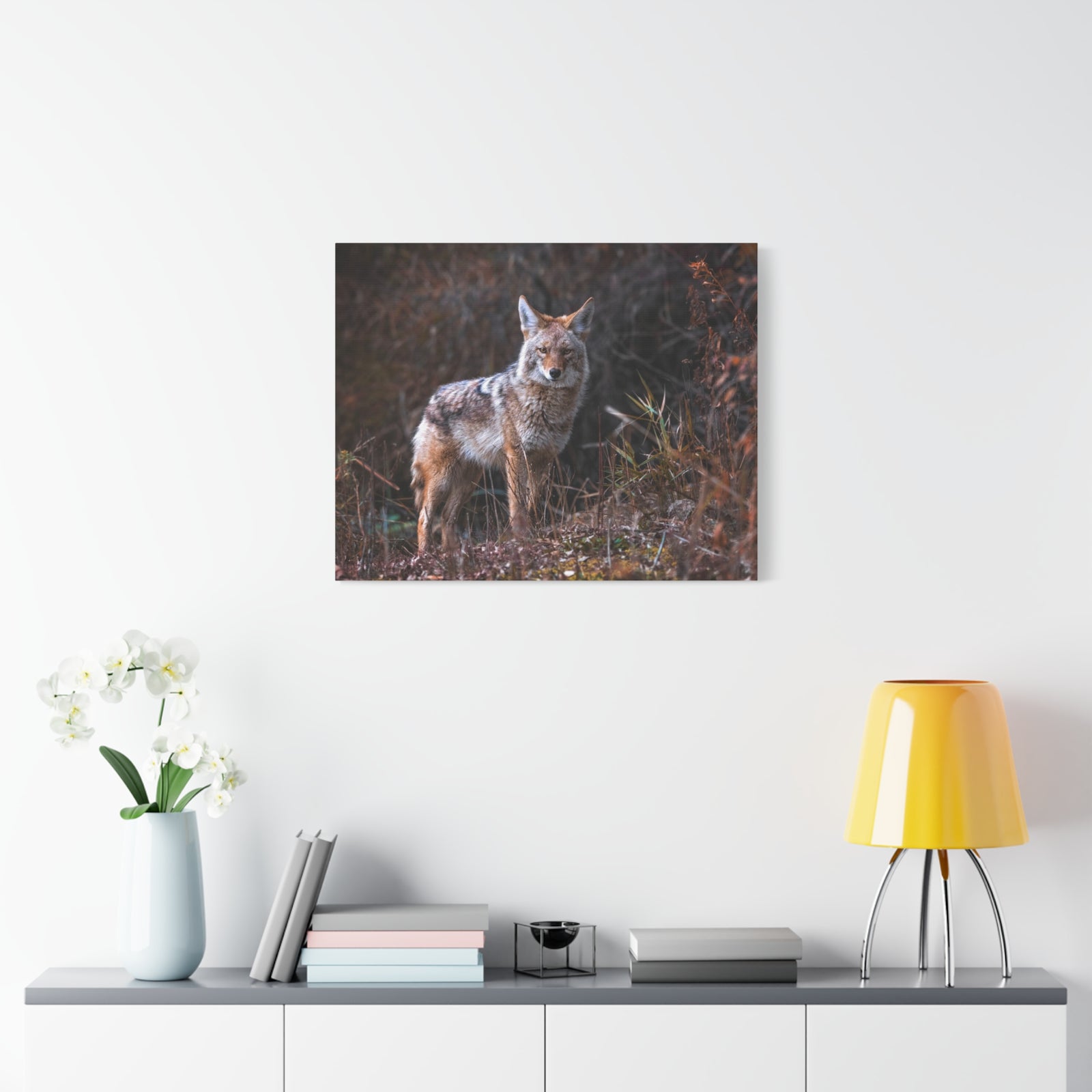 Majestic Coyote Art Majestic Coyote Print Animal Wall Art Wildlife Canvas Prints Wall Art Ready to Hang-Express Your Love Gifts