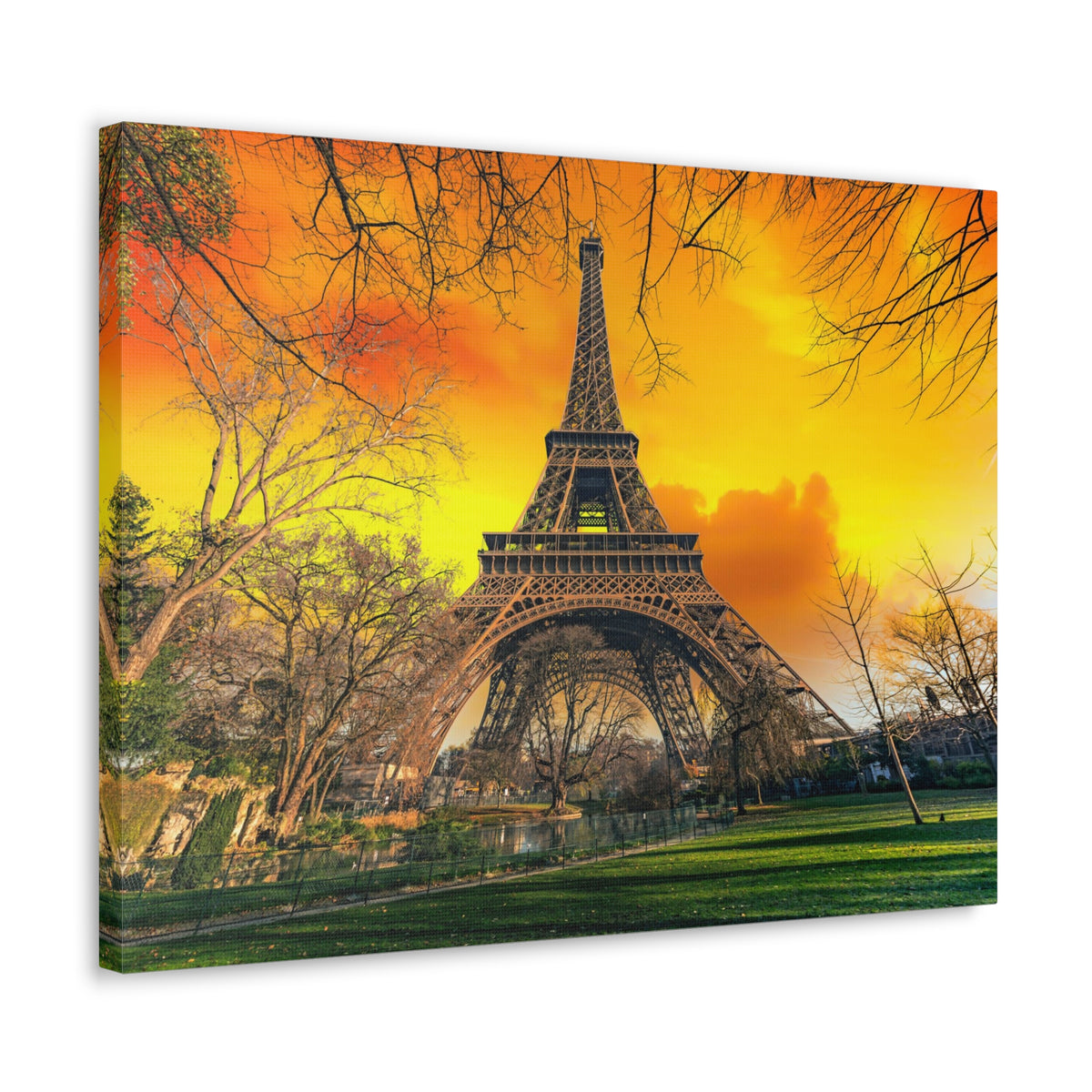 Fantastic View of Paris Eiffel Paris Eiffel Tower Couple France Canvas Artwork High-Quality Breathtaking French City for Home Decor Ready to Hang-Express Your Love Gifts