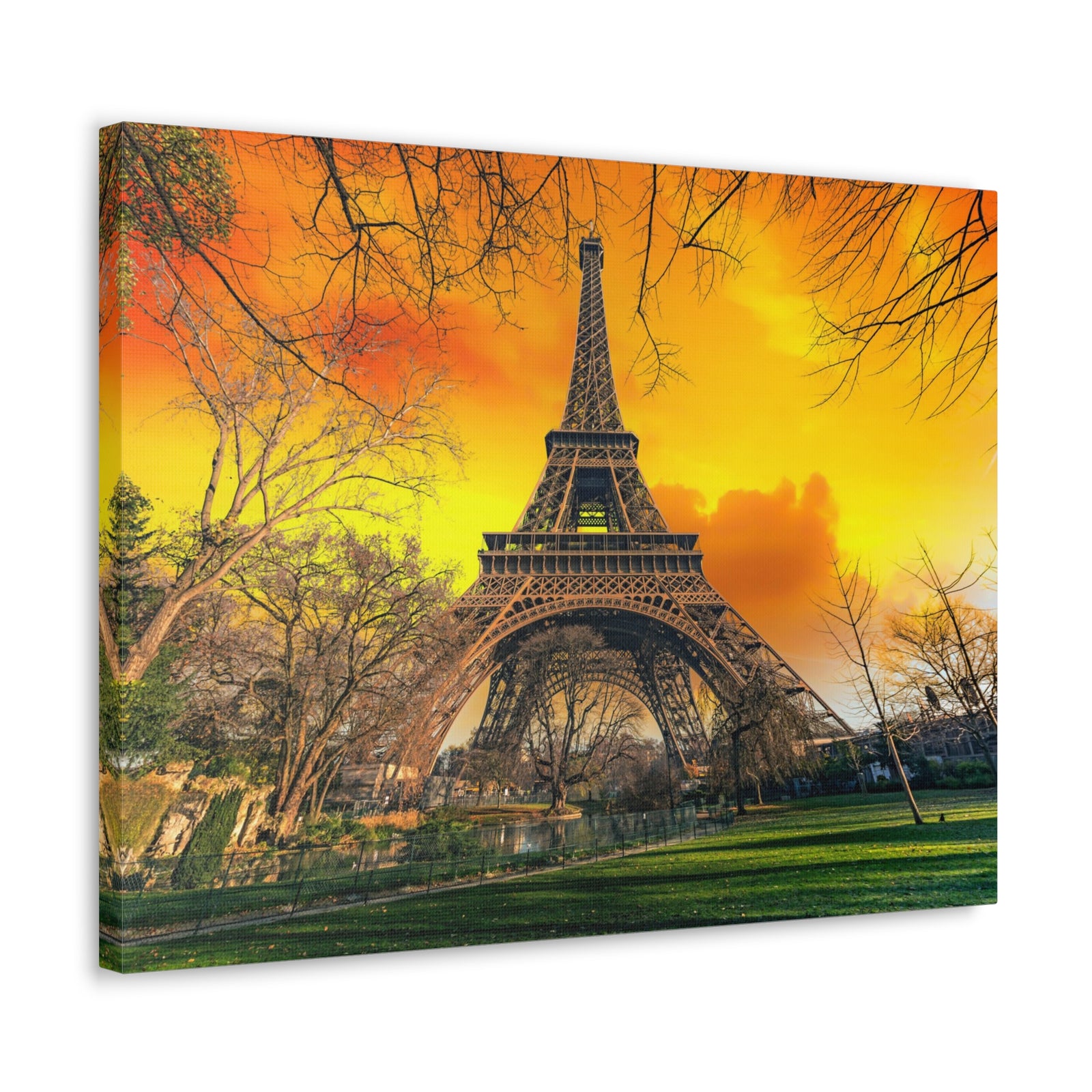Fantastic View of Paris Eiffel Paris Eiffel Tower Couple France Canvas Artwork High-Quality Breathtaking French City for Home Decor Ready to Hang-Express Your Love Gifts