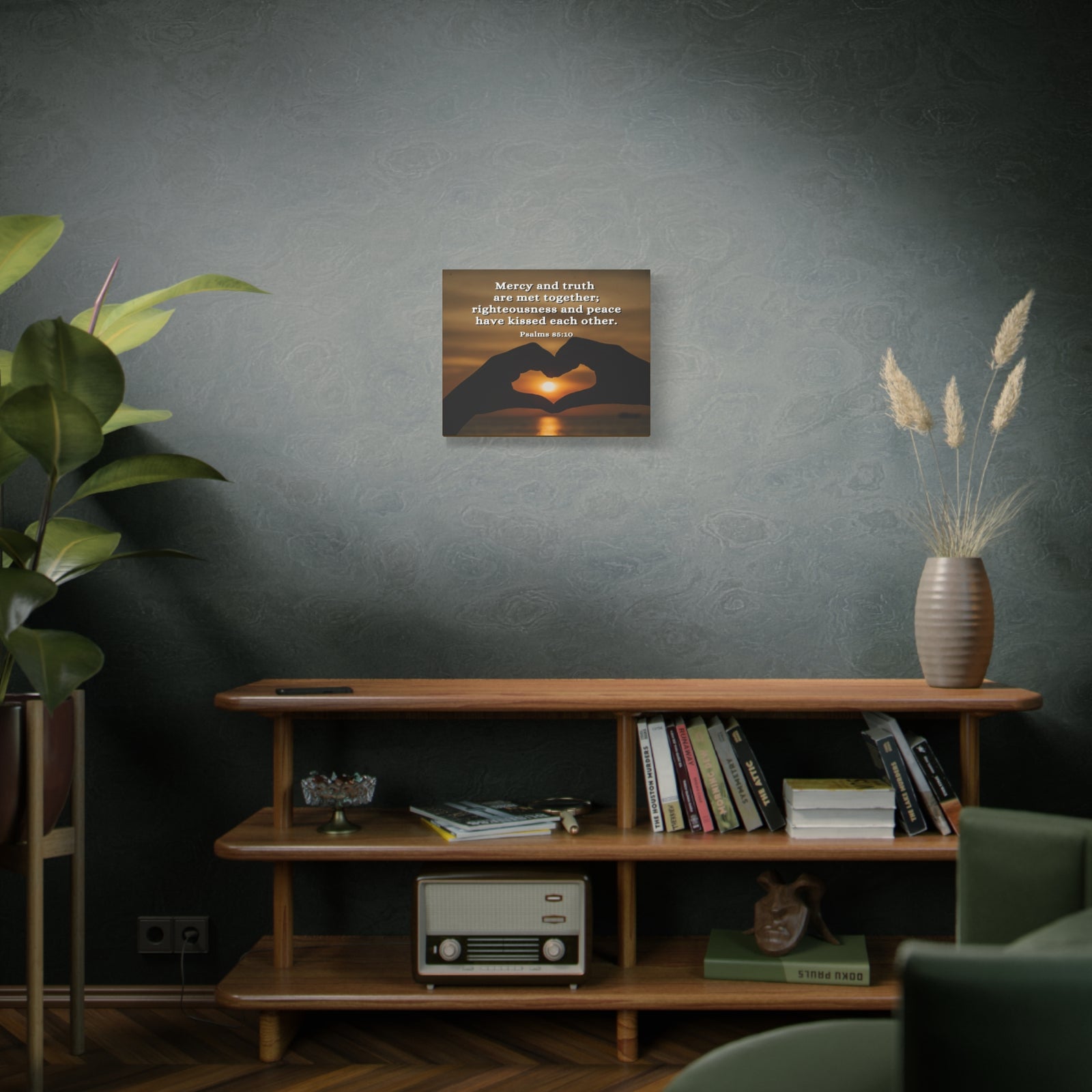 Scripture Walls Mercy And Truth Psalms 85:10 Bible Verse Canvas Christian Wall Art Ready to Hang-Express Your Love Gifts