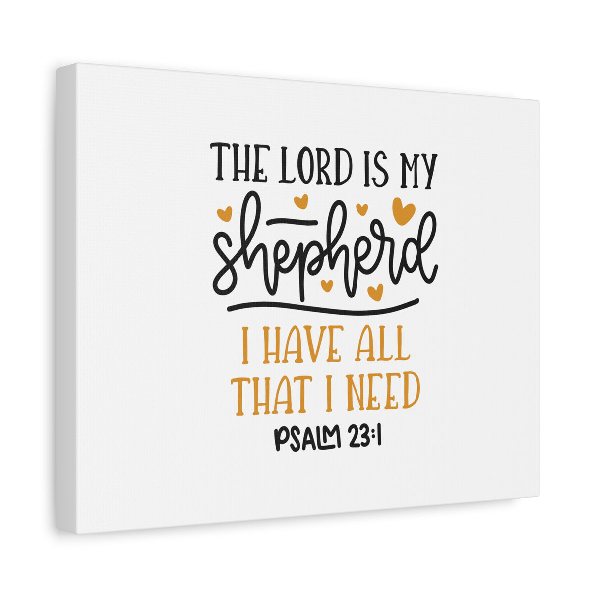 Scripture Canvas The Lord Is My Shepherd Psalm 23:1 Christian Wall Art Bible Verse Print Ready to Hang-Express Your Love Gifts