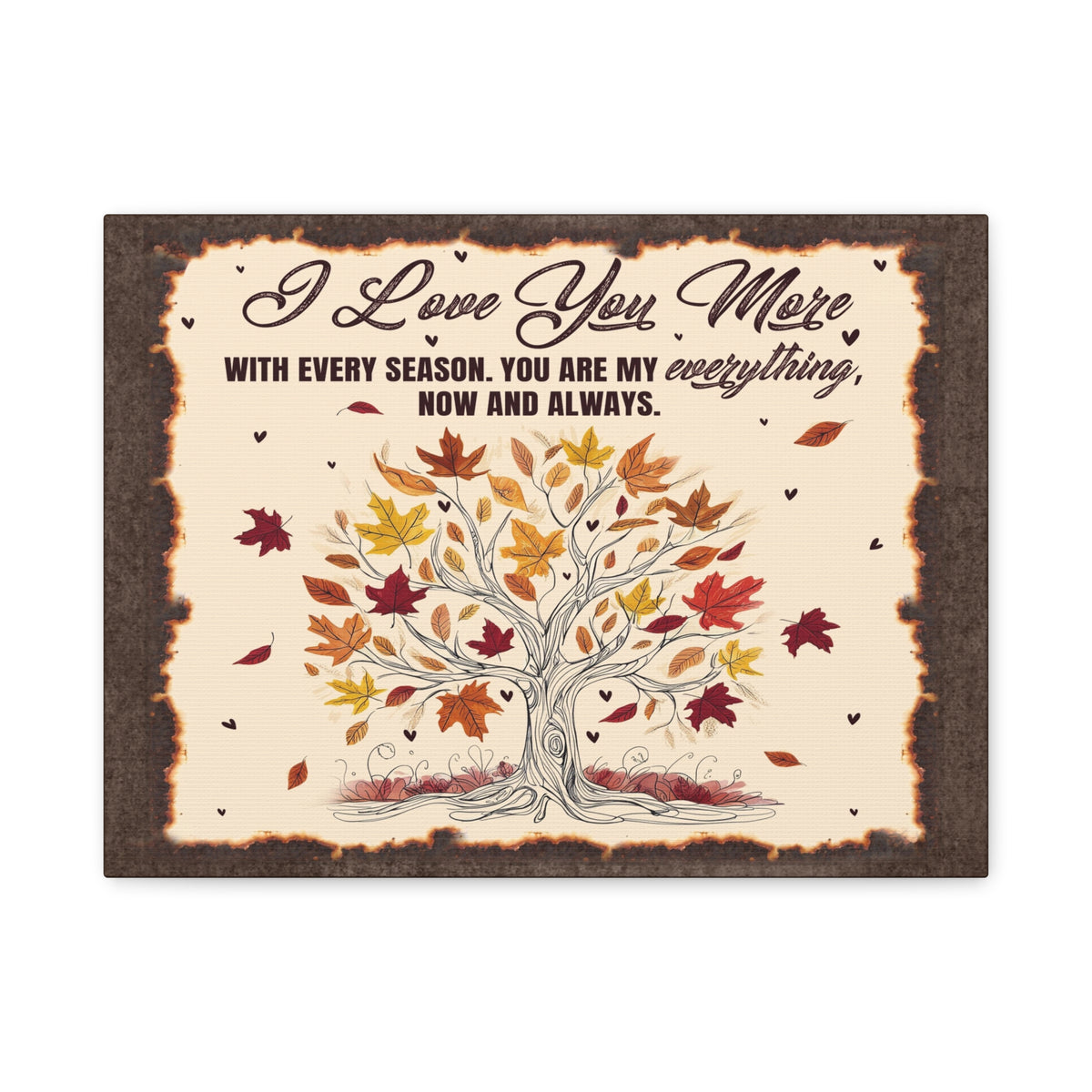 To My Wife I Love You More - Seasonal Tree of Love Canvas Wall Art - Heartfelt Gift for Every Season-Express Your Love Gifts