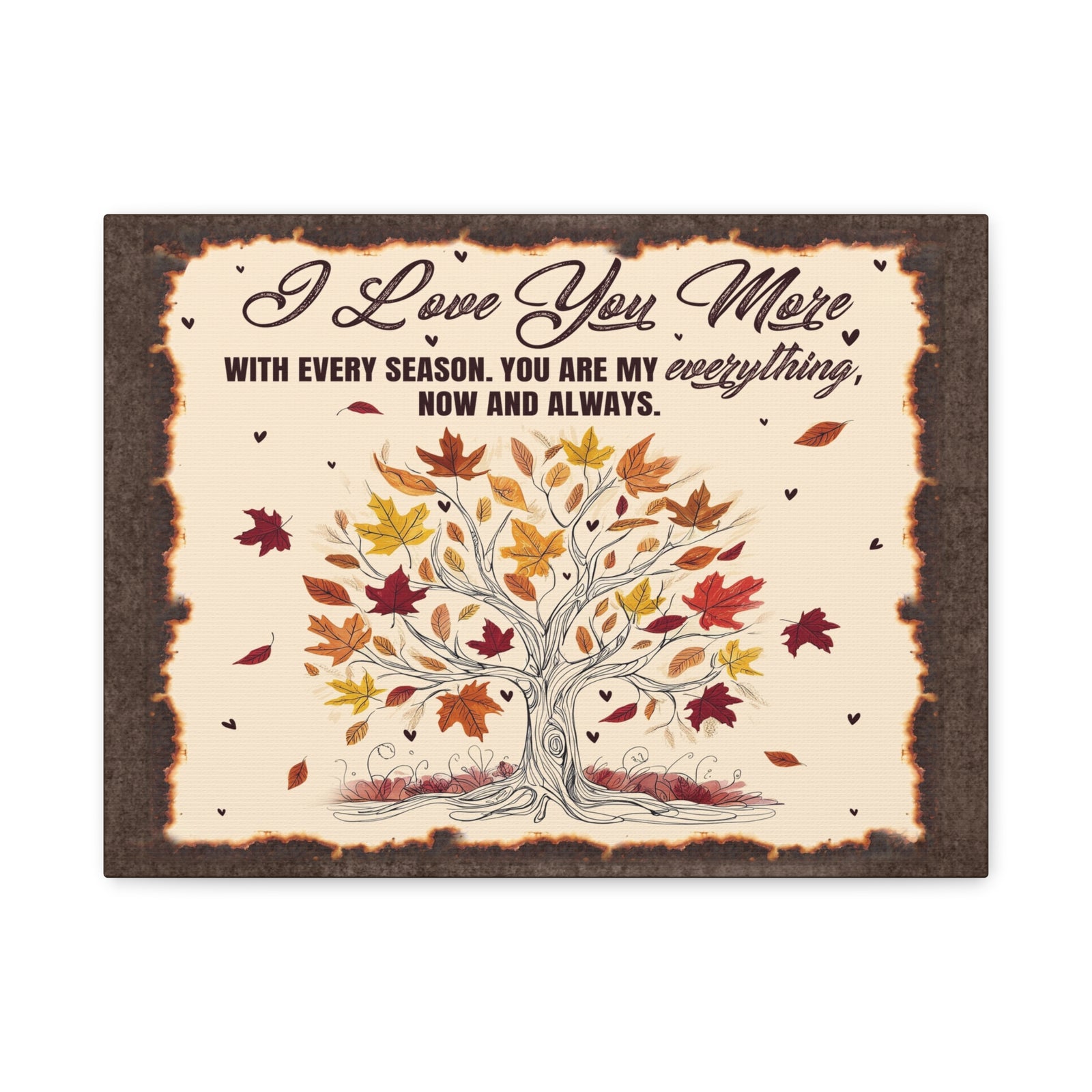 To My Wife I Love You More - Seasonal Tree of Love Canvas Wall Art - Heartfelt Gift for Every Season-Express Your Love Gifts