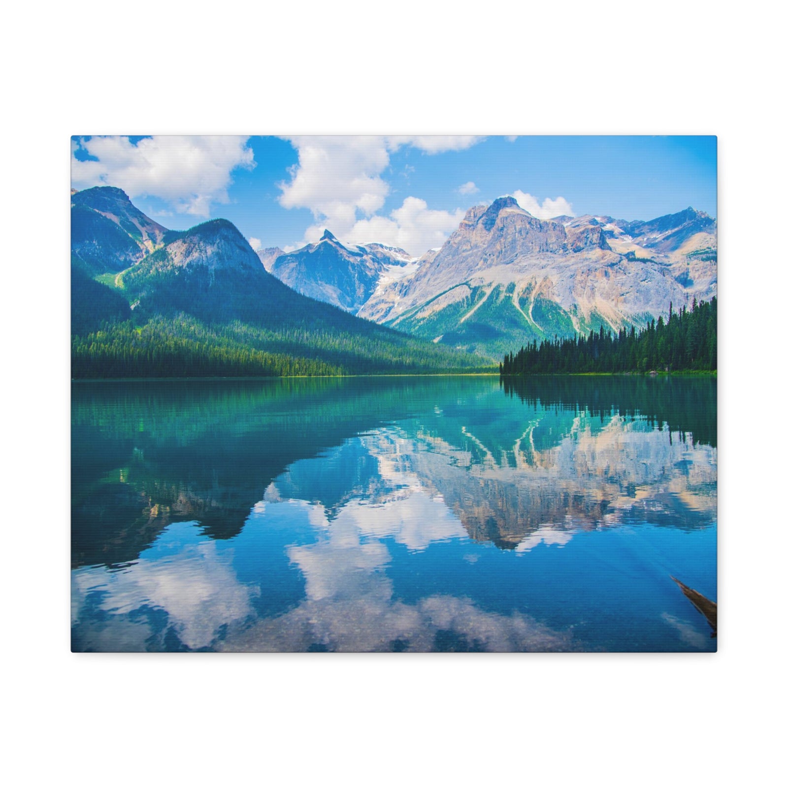 Mountain Lake Winter Nature Wilderness Photography Canvas Wall Art for Home Decor Ready-to-Hang-Express Your Love Gifts