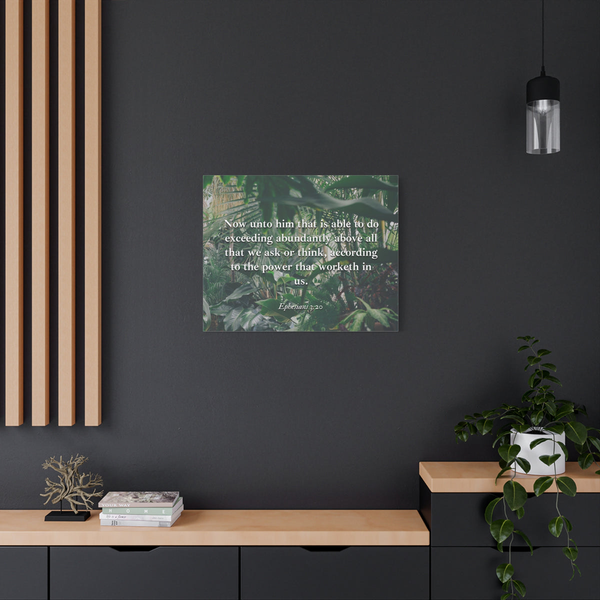 Scripture Canvas Above All Ephesians 3:20 Christian Wall Art Bible Verse Print Ready to Hang-Express Your Love Gifts