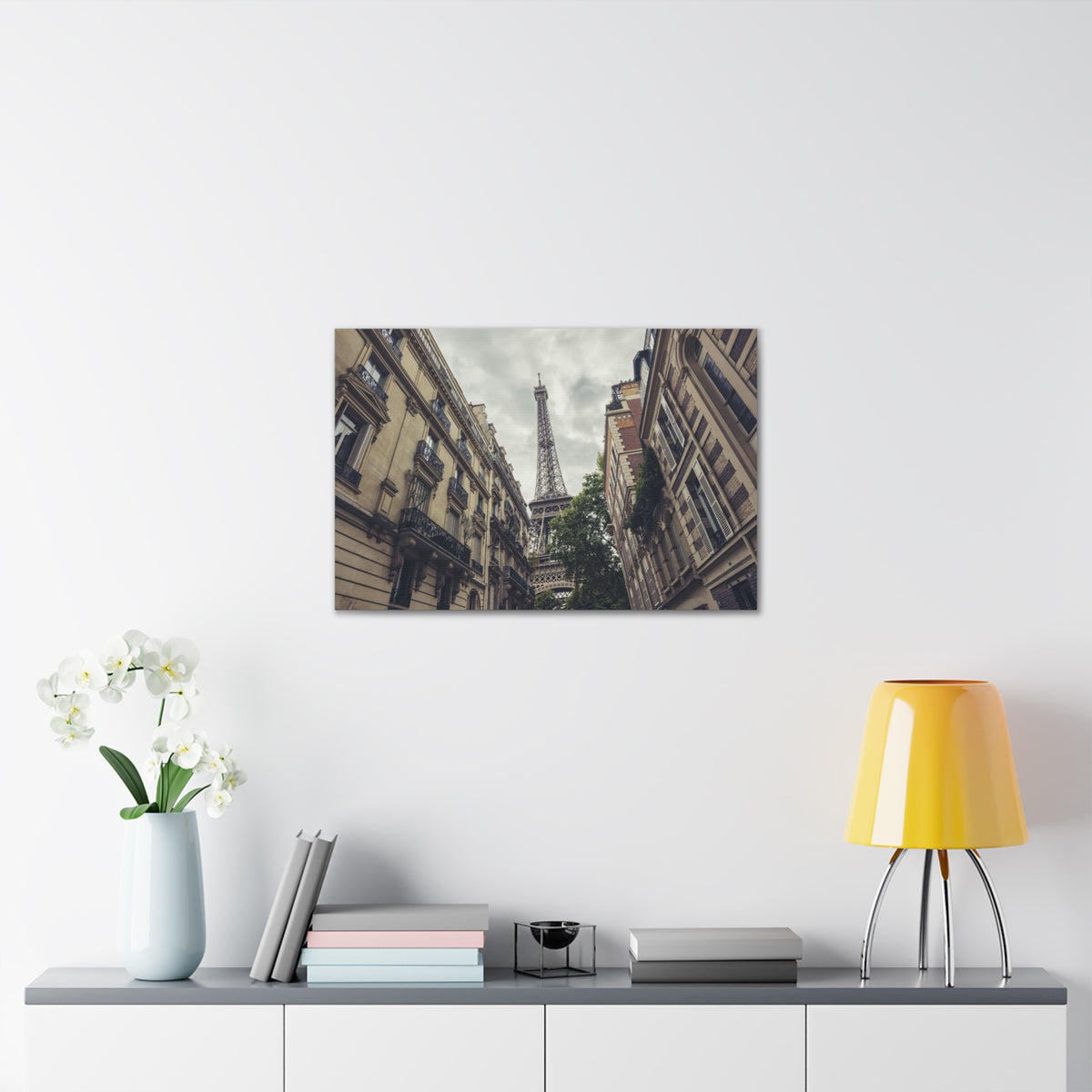 Paris Eiffel Tower Street View France Canvas Artwork High-Quality Breathtaking French City for Home Decor Ready to Hang-Express Your Love Gifts